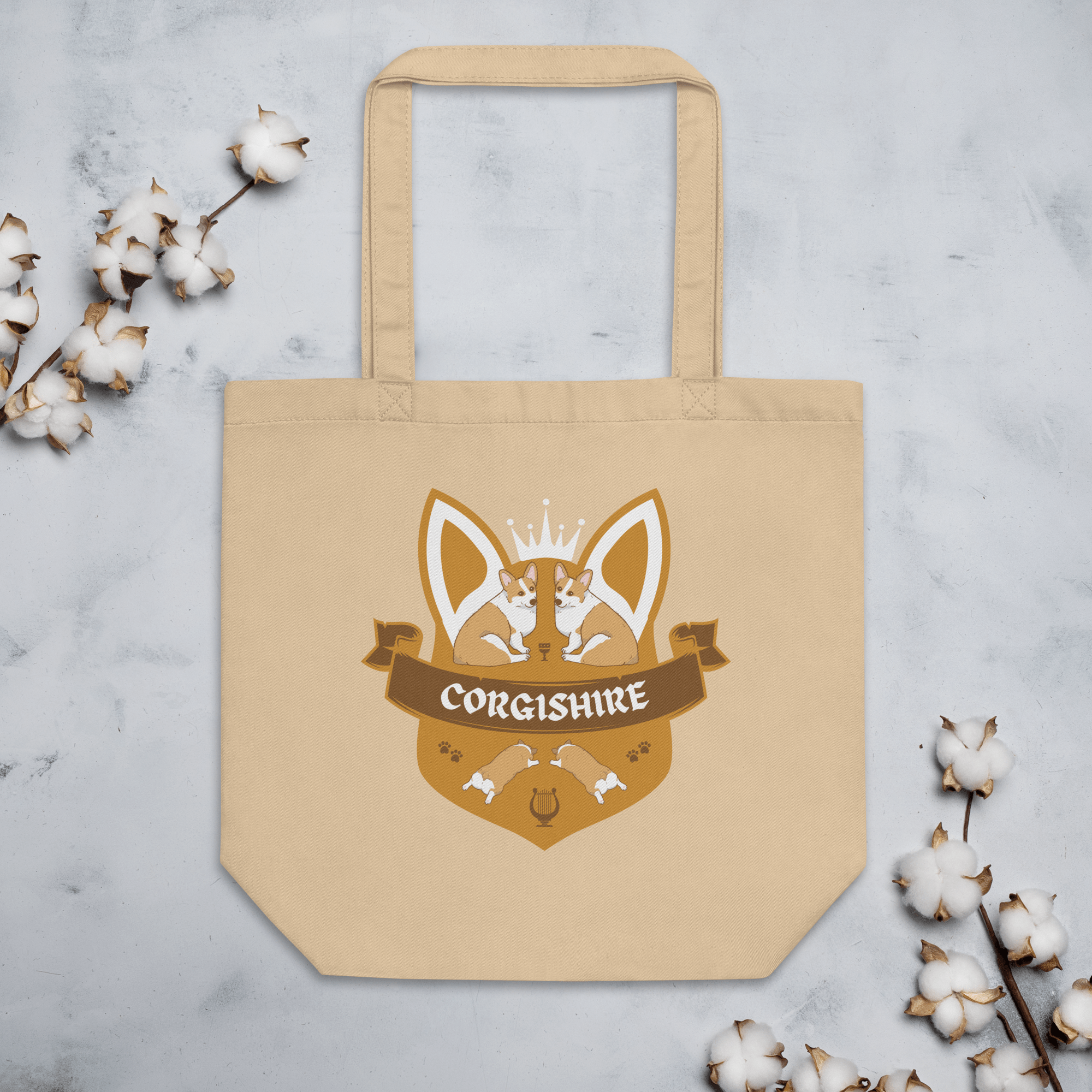 Corgishire Eco Tote Bag Oyster Luggage & Bags Jolly & Goode