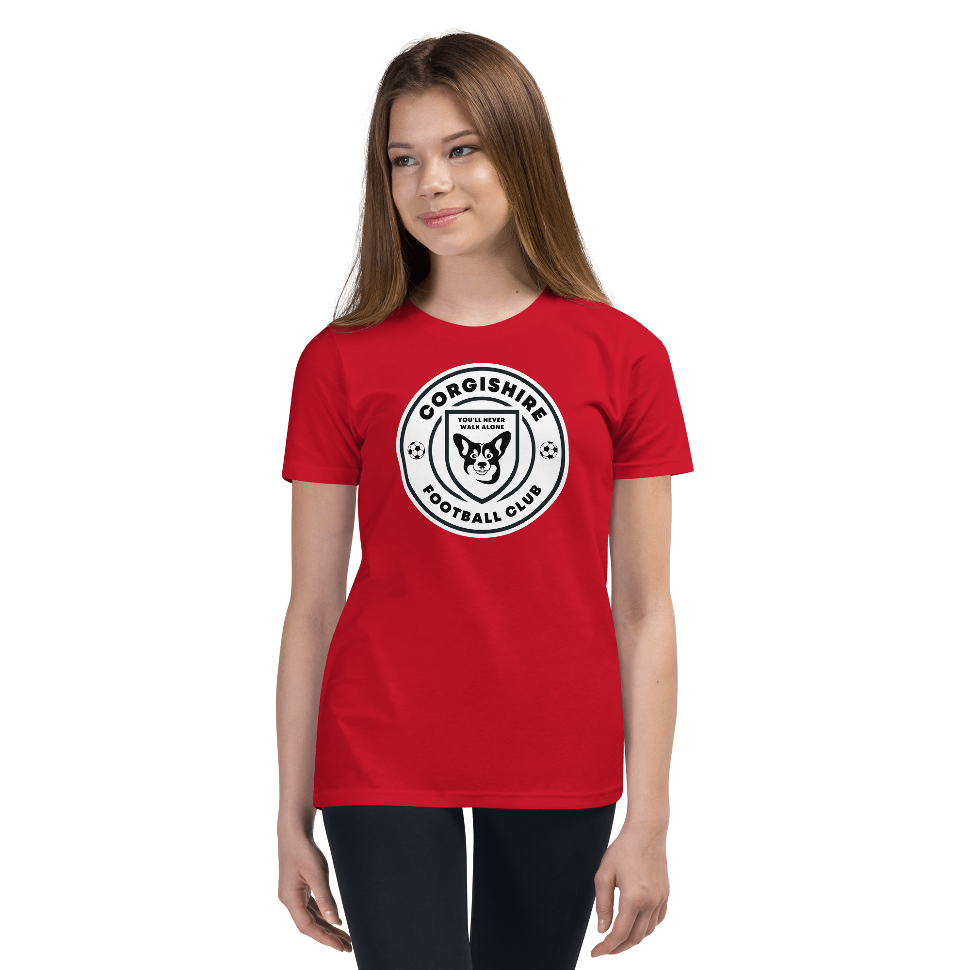 Corgishire FC Youth T-shirt Red / S Shirts & Tops Jolly & Goode