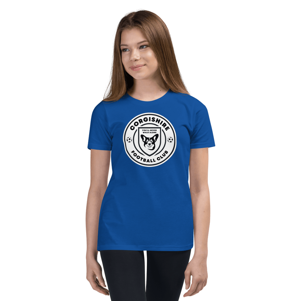 Corgishire FC Youth T-shirt True Royal / S Shirts & Tops Jolly & Goode
