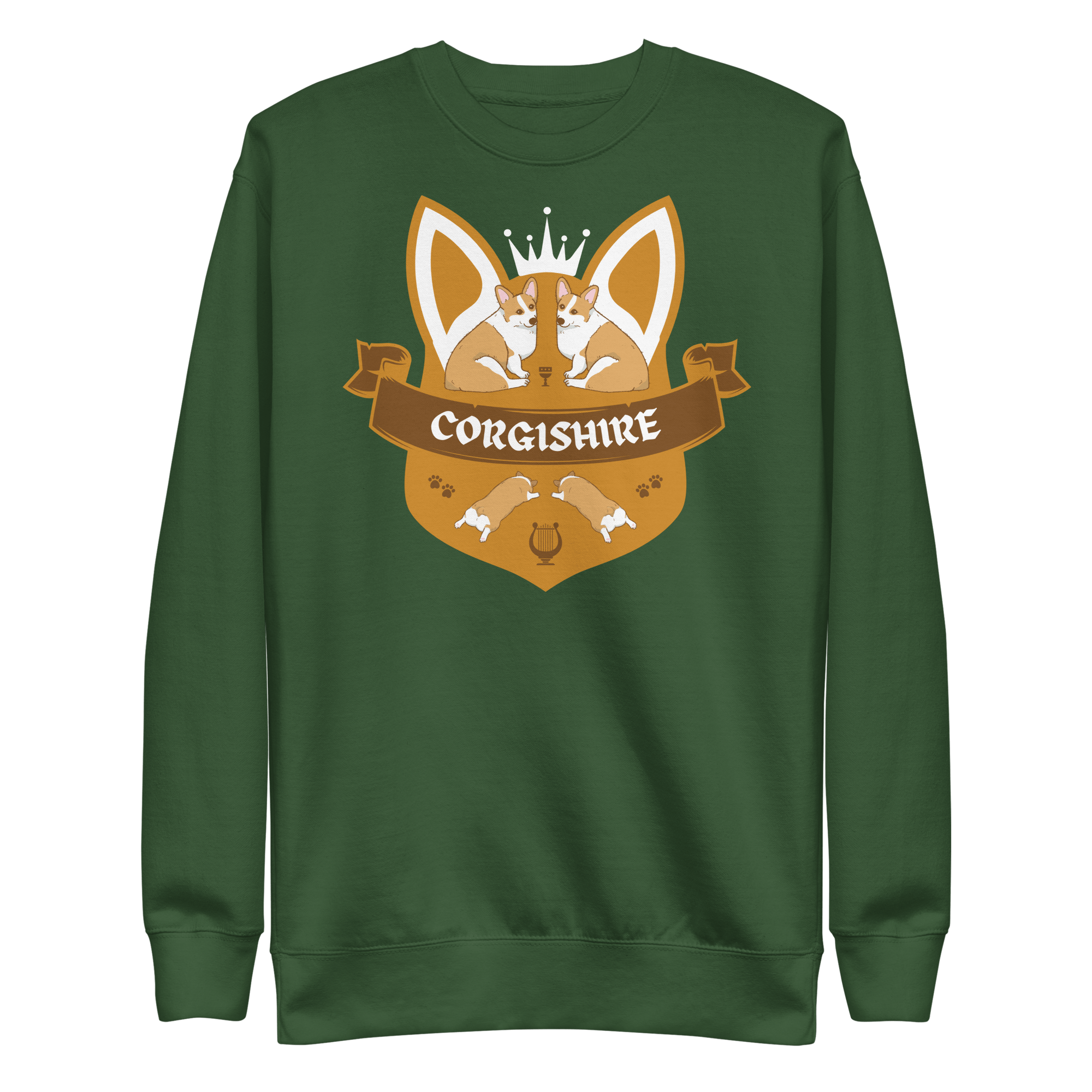 Corgishire Premium Sweatshirt Forest Green / S Jolly & Goode
