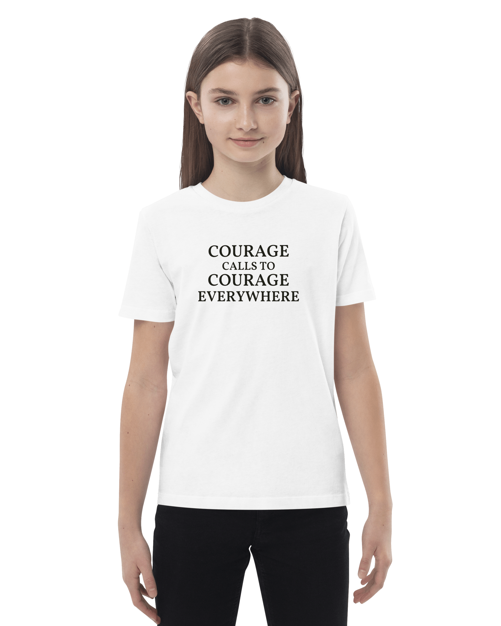 Courage Calls to Courage Everywhere | Organic Kids T-shirt White / 3-4 Shirts & Tops Jolly & Goode