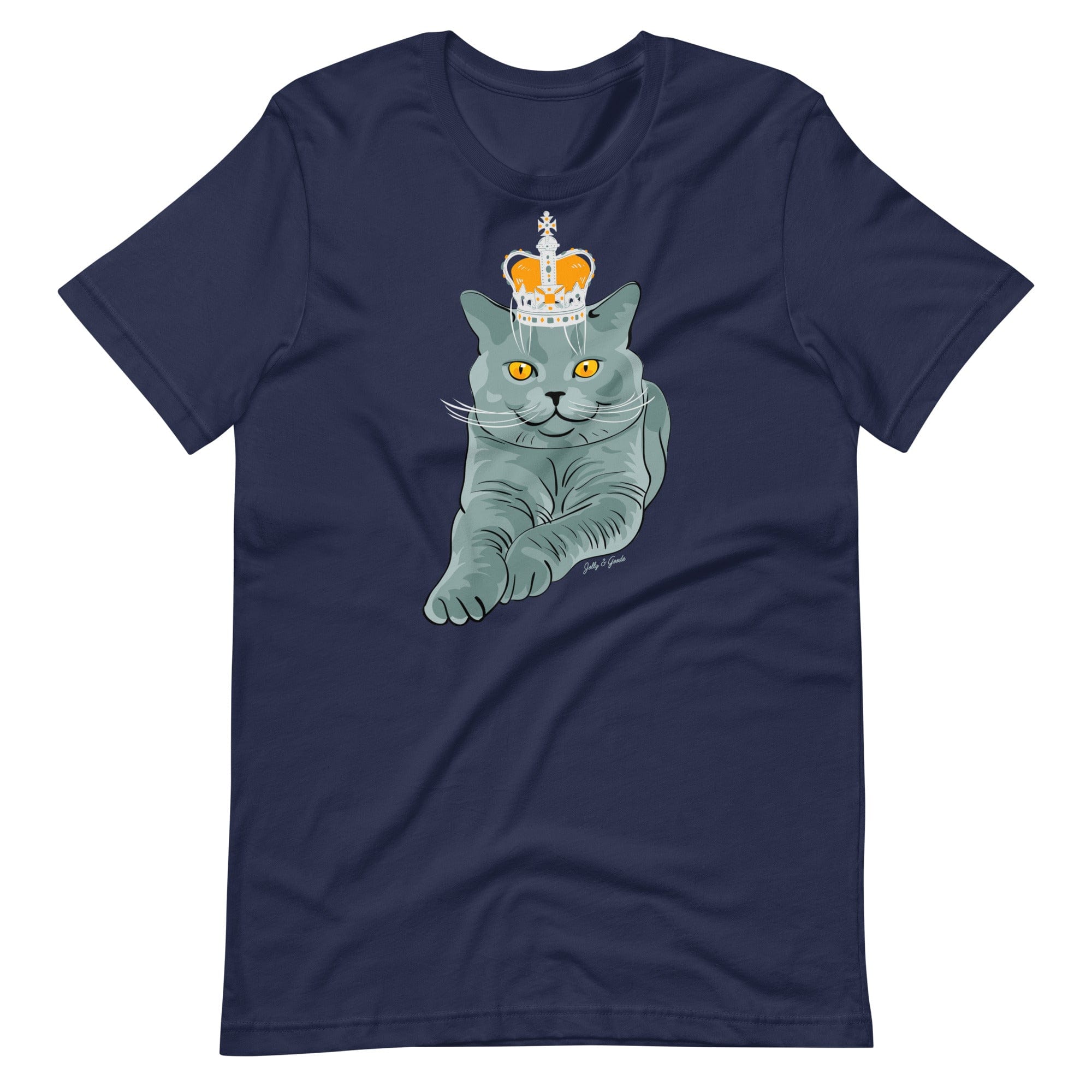 Crowned British Blue Shorthair Cat T-shirt Shirts & Tops Jolly & Goode