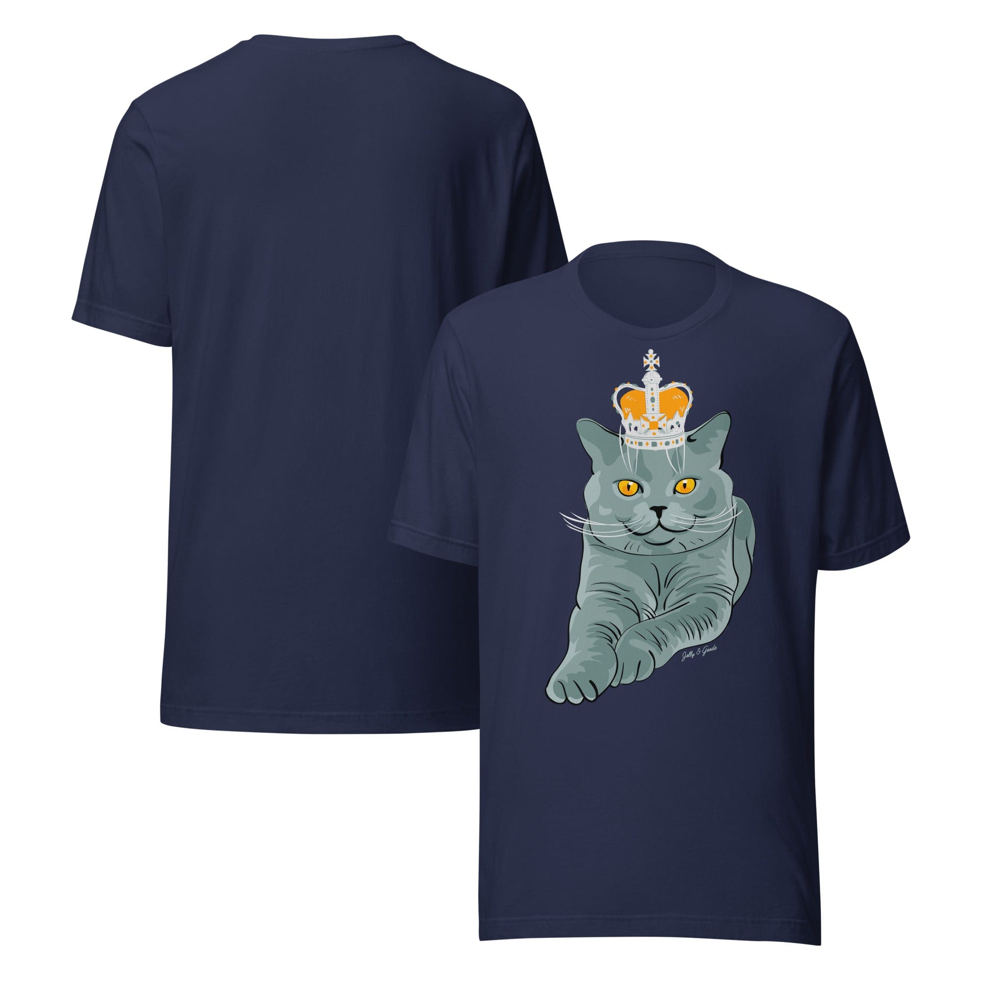 Crowned British Blue Shorthair Cat T-shirt.