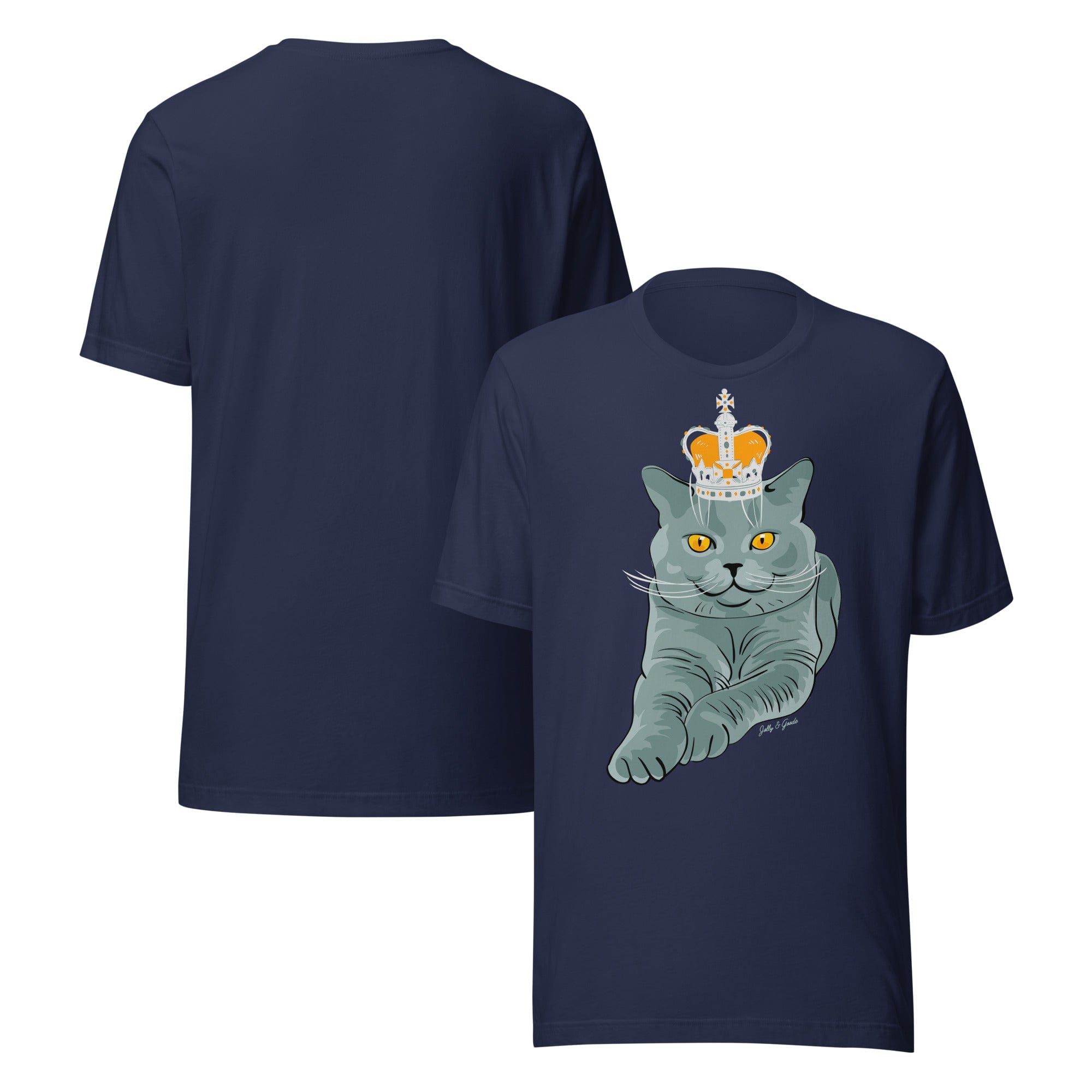 Crowned British Blue Shorthair Cat T-shirt Shirts & Tops Jolly & Goode