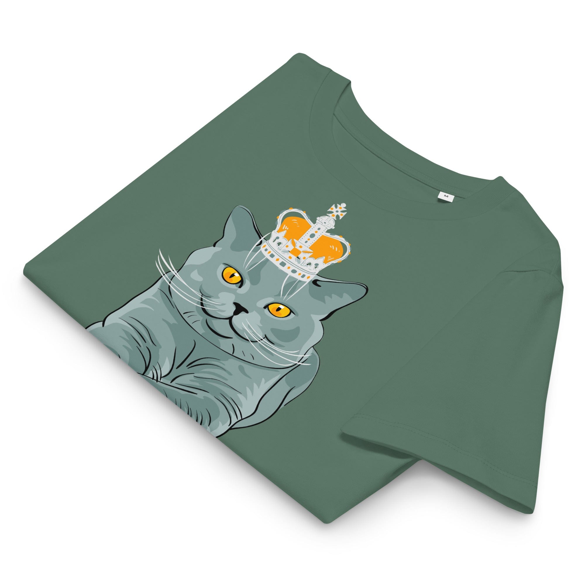 Crowned British Blue Shorthair Cat T-Shirt | Women’s Organic Cotton Tee Women's Shirts Jolly & Goode