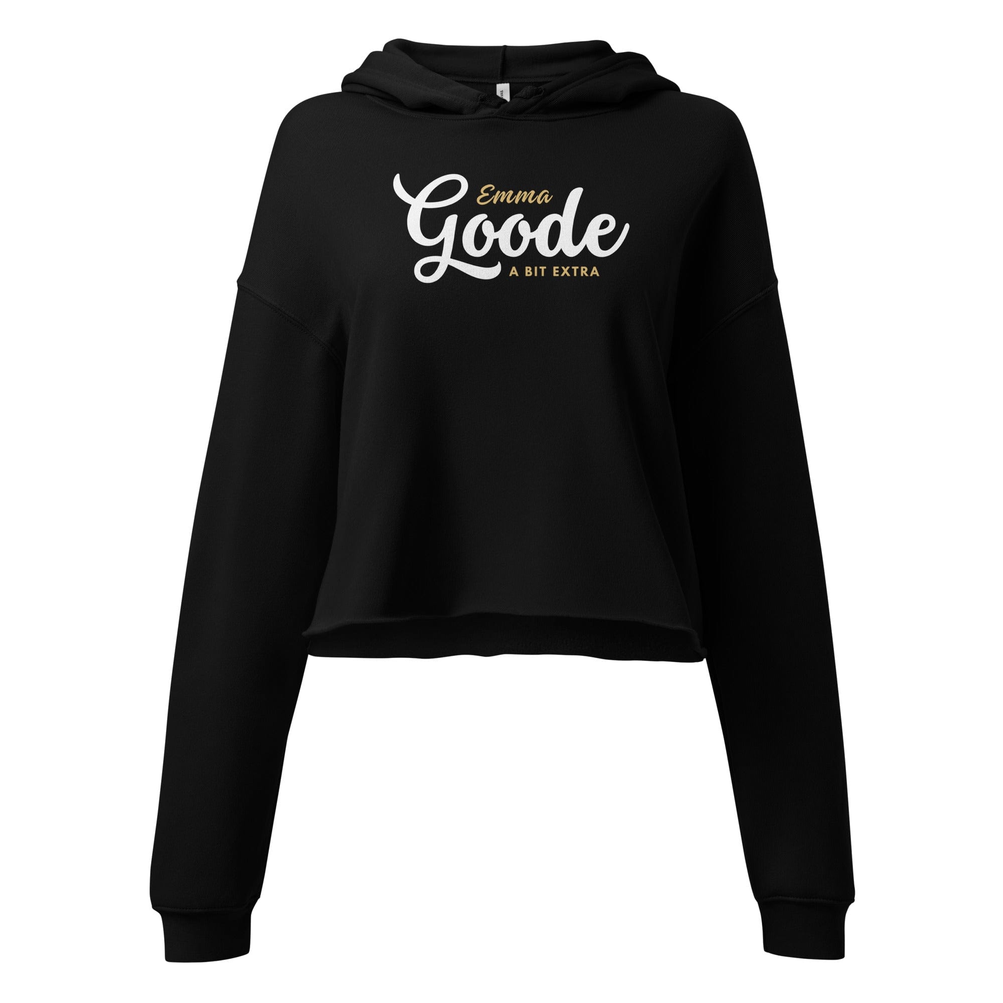 Emma Goode, A Bit Extra, Crop Hoodie Black / S Crop Hoodie Jolly & Goode