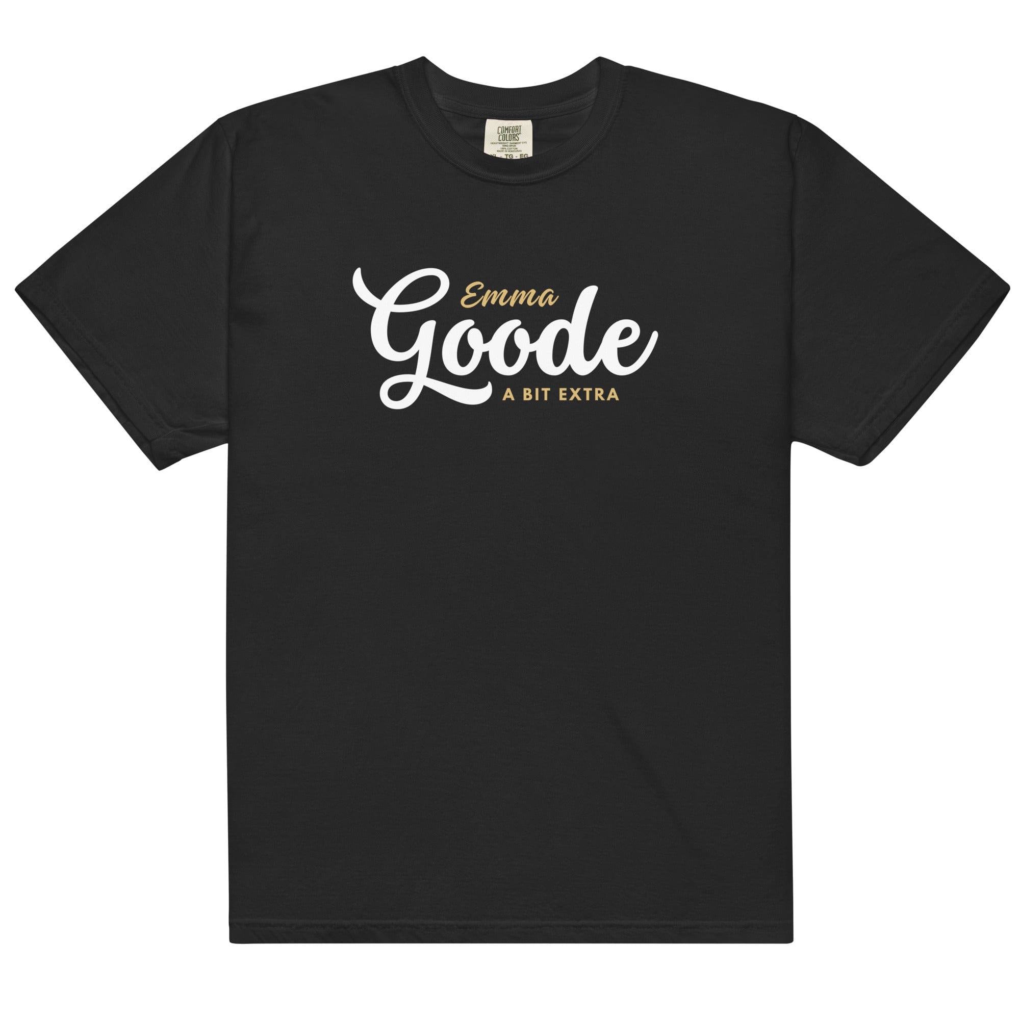 Emma Goode A Bit Extra Tee | Garment-dyed heavyweight cotton Black / S Jolly & Goode