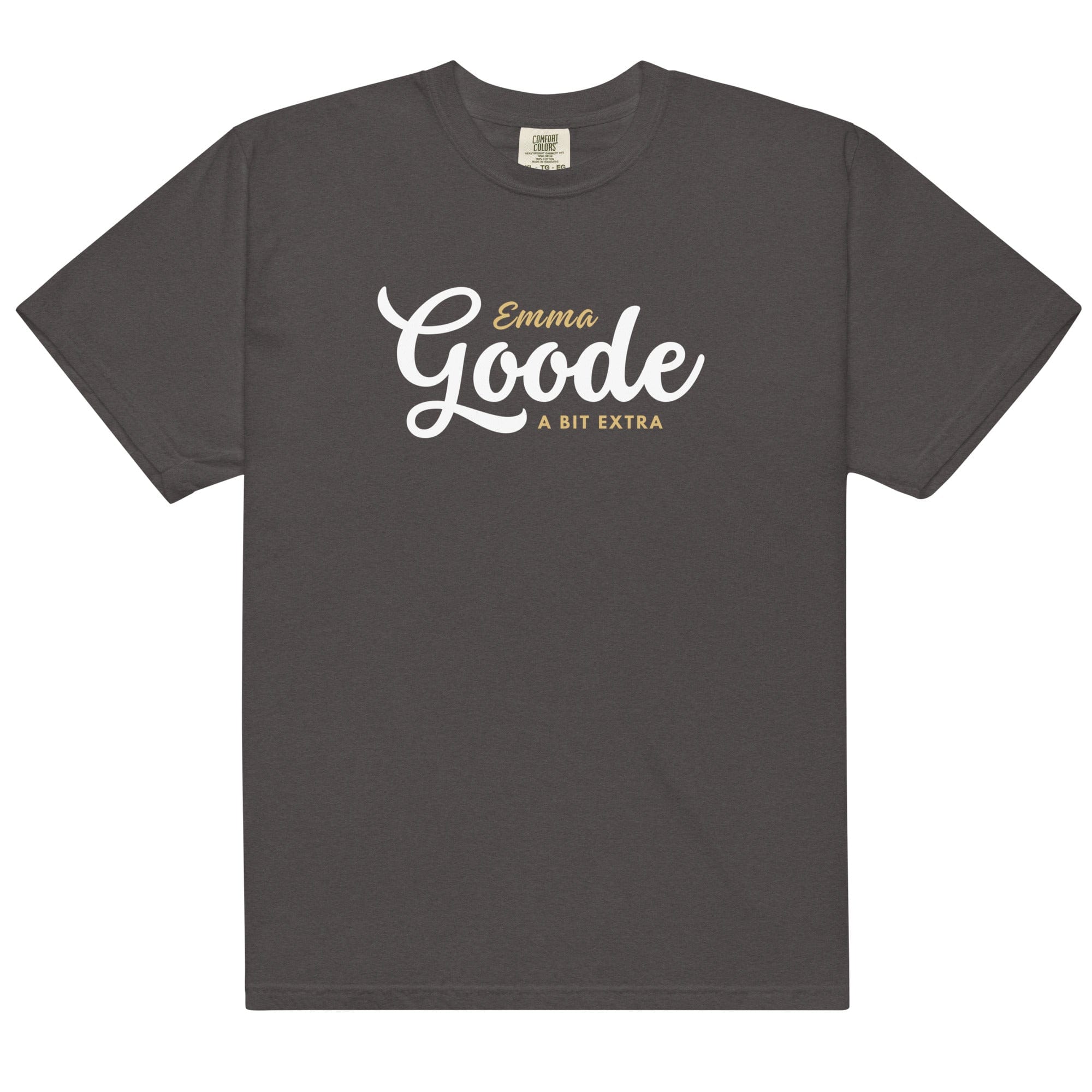 Emma Goode A Bit Extra Tee | Garment-dyed heavyweight cotton Graphite / S Jolly & Goode