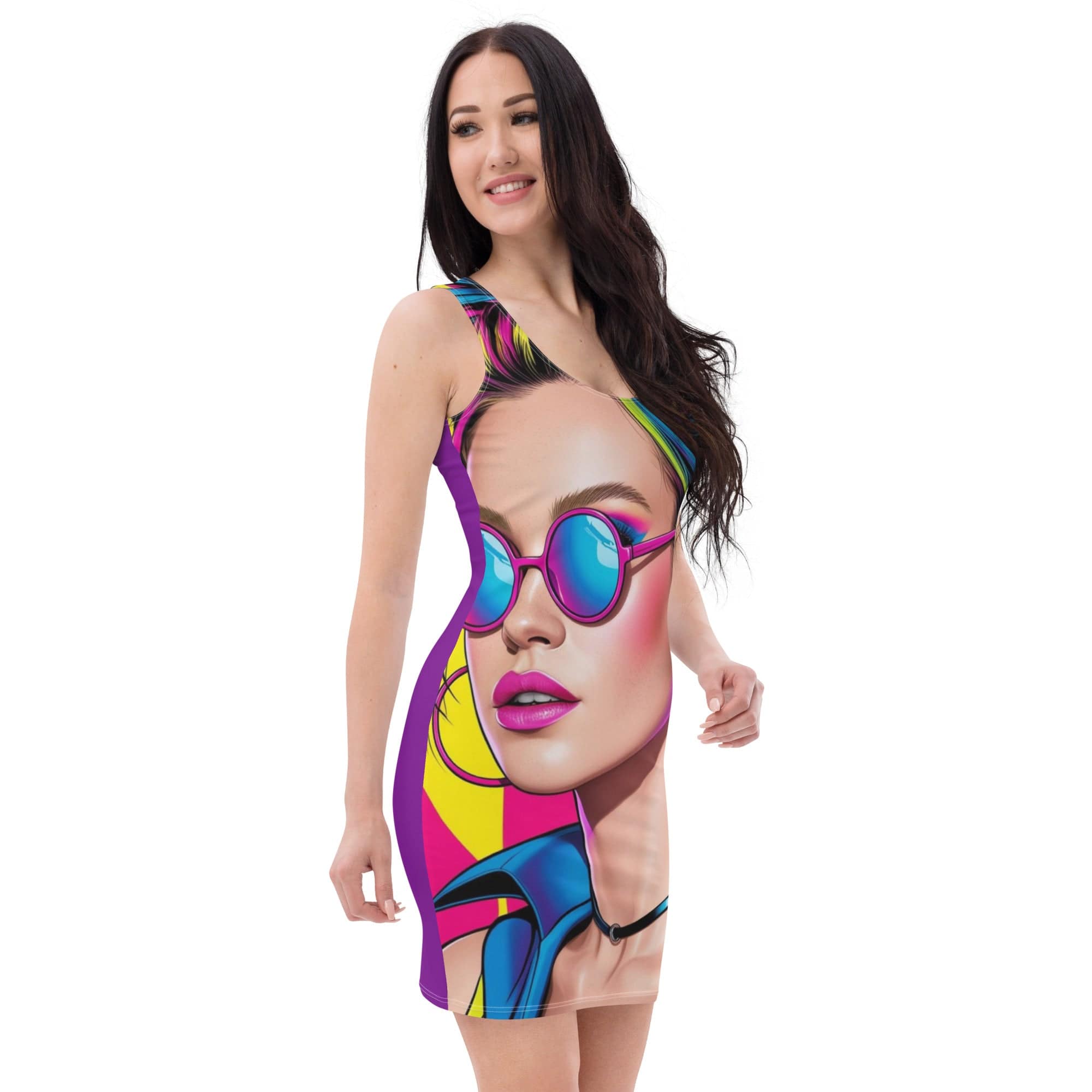 Emma Goode Mod Colours Bodycon Dress Fitted Dresses Jolly & Goode