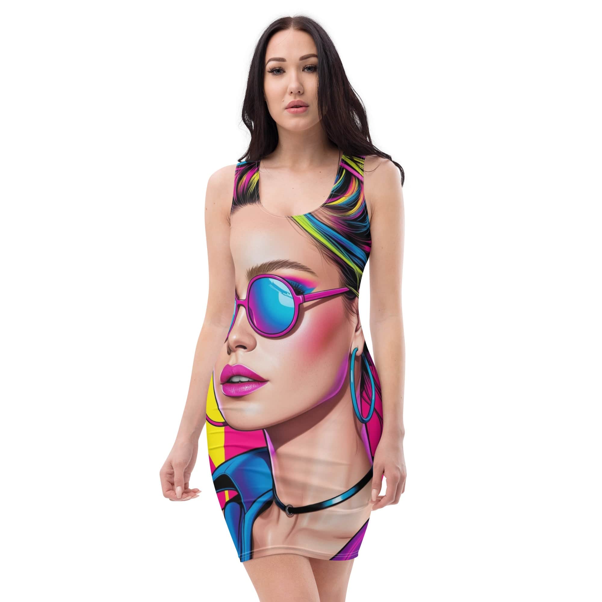 Emma Goode Mod Colours Bodycon Dress XS Fitted Dresses Jolly & Goode