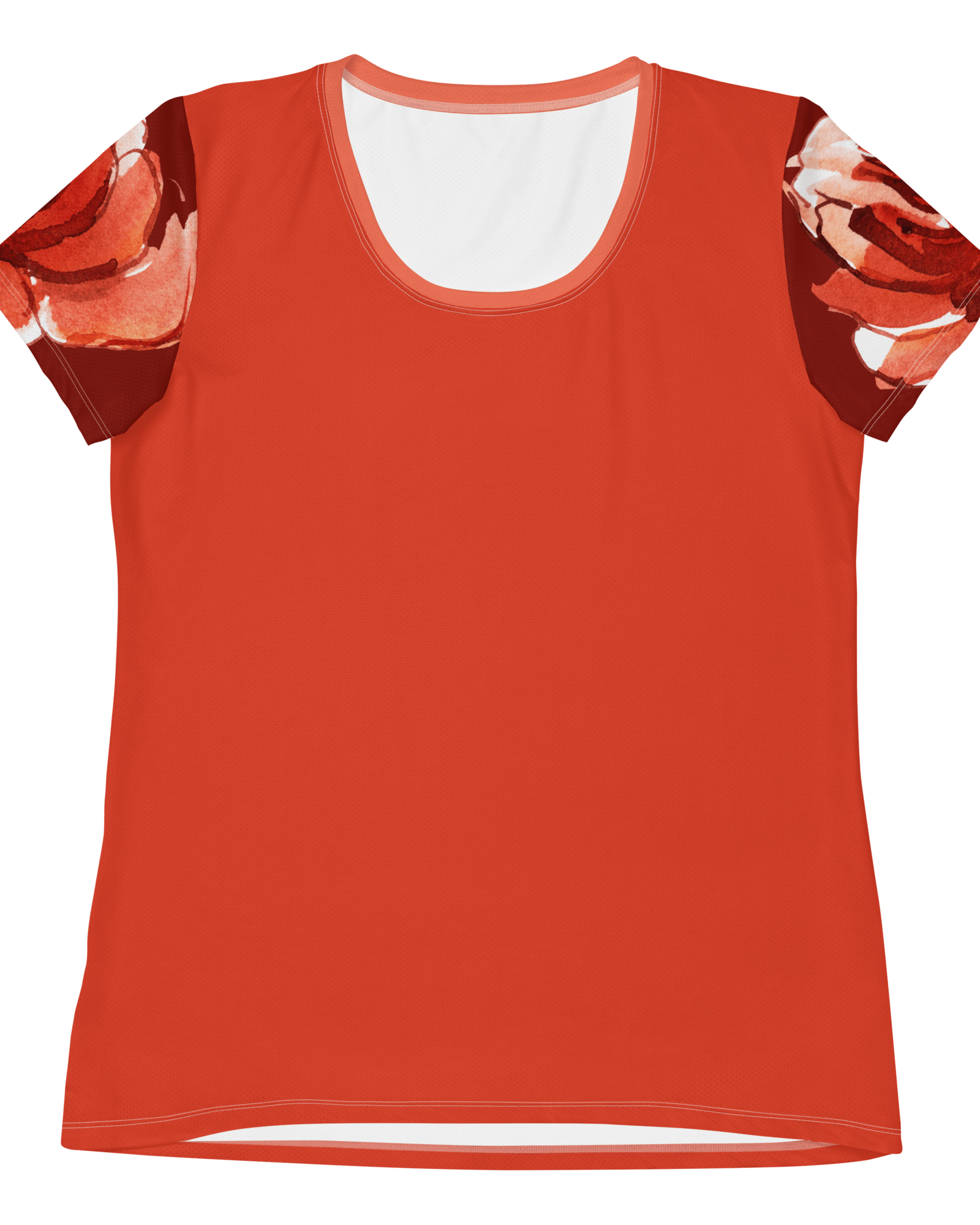 Watercolour English Rose Women's Athletic Shirt women's athletic shirts Jolly & Goode