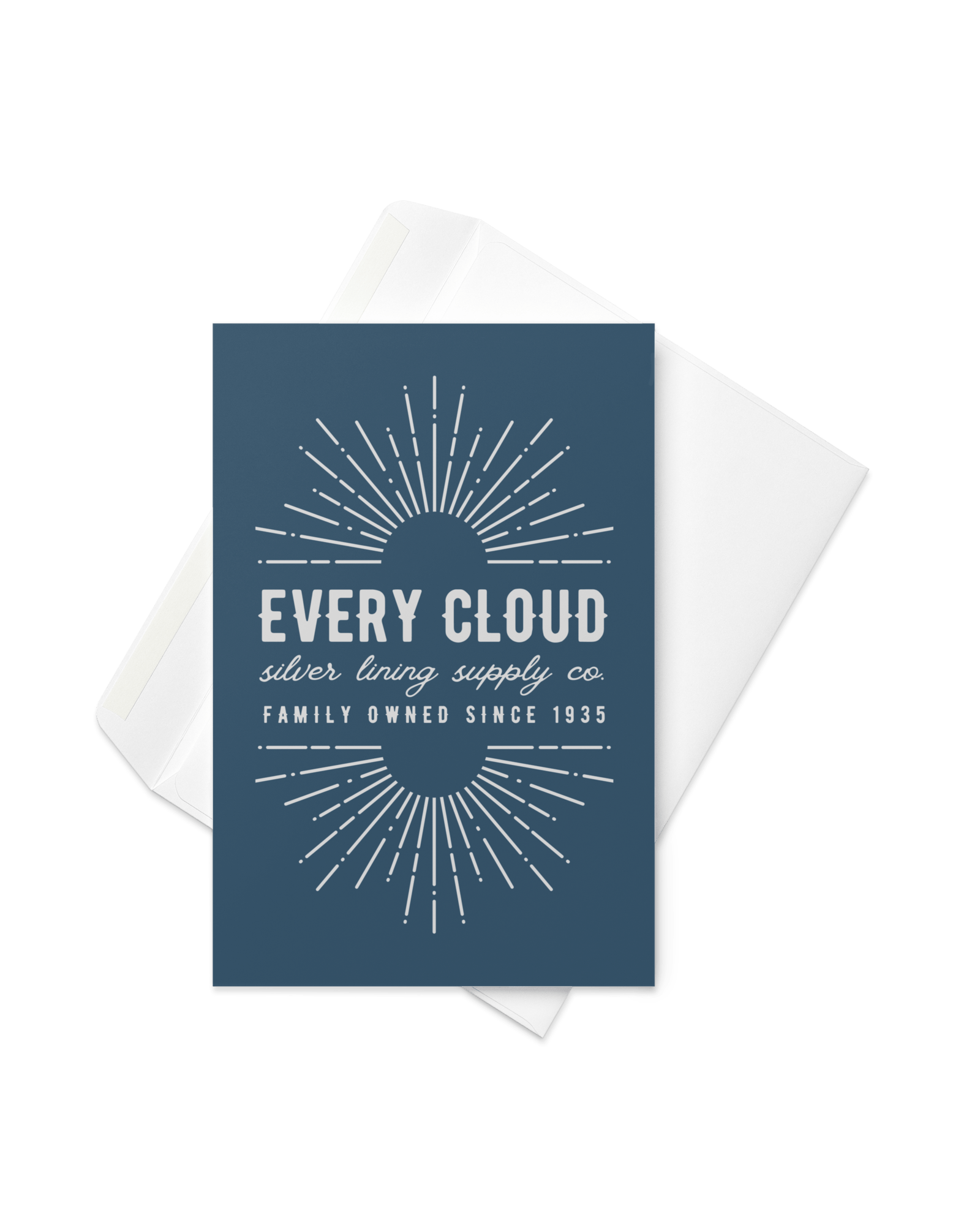 Every Cloud Silver Lining Supply Co. Greeting Card 4″×6″ Jolly & Goode