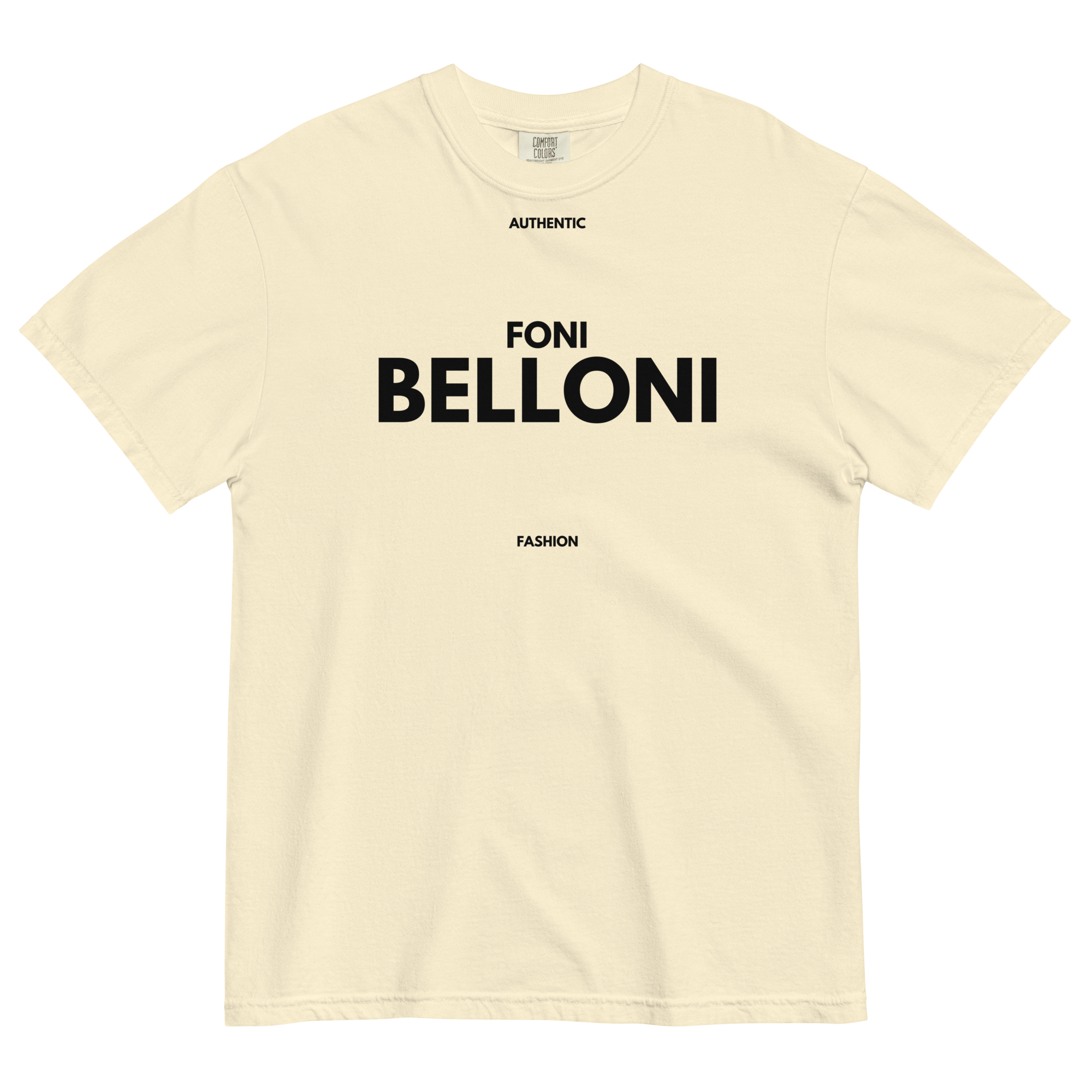 Foni Belloni Authentic Fashion T-Shirt | Garment-Dyed Ivory / S Shirts & Tops Jolly & Goode
