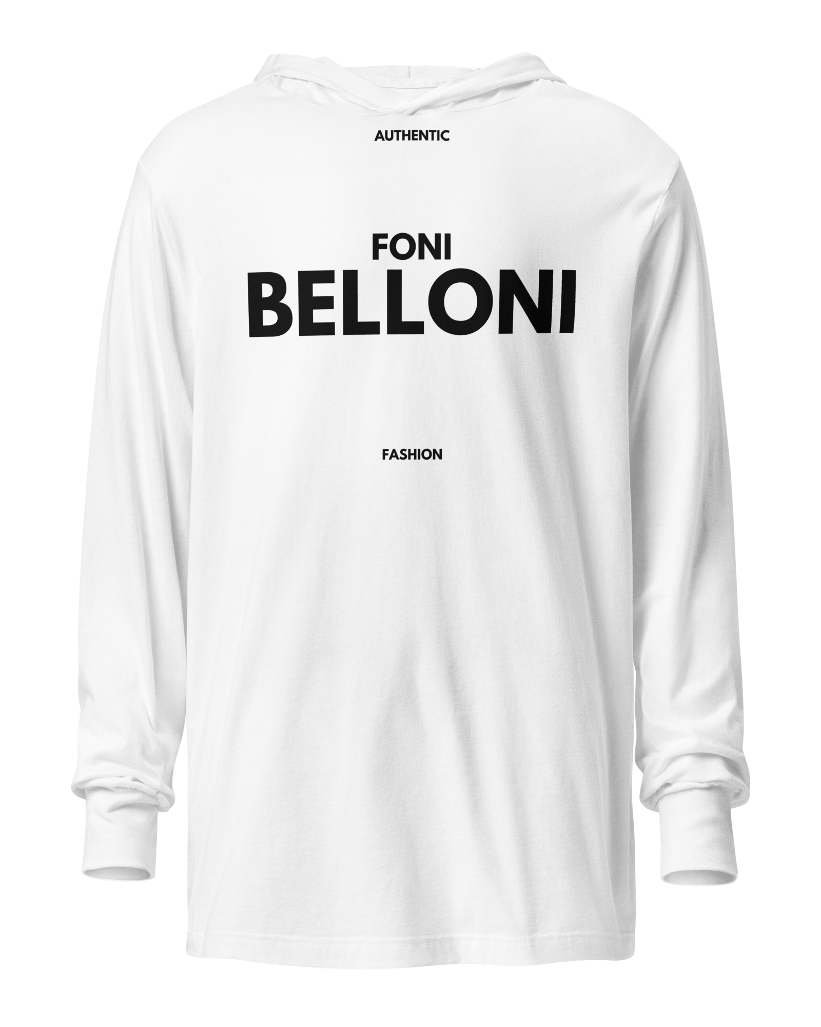 Foni Belloni Authentic Fashion Hooded Long-Sleeve Shirt XS long sleeve shirts Jolly & Goode