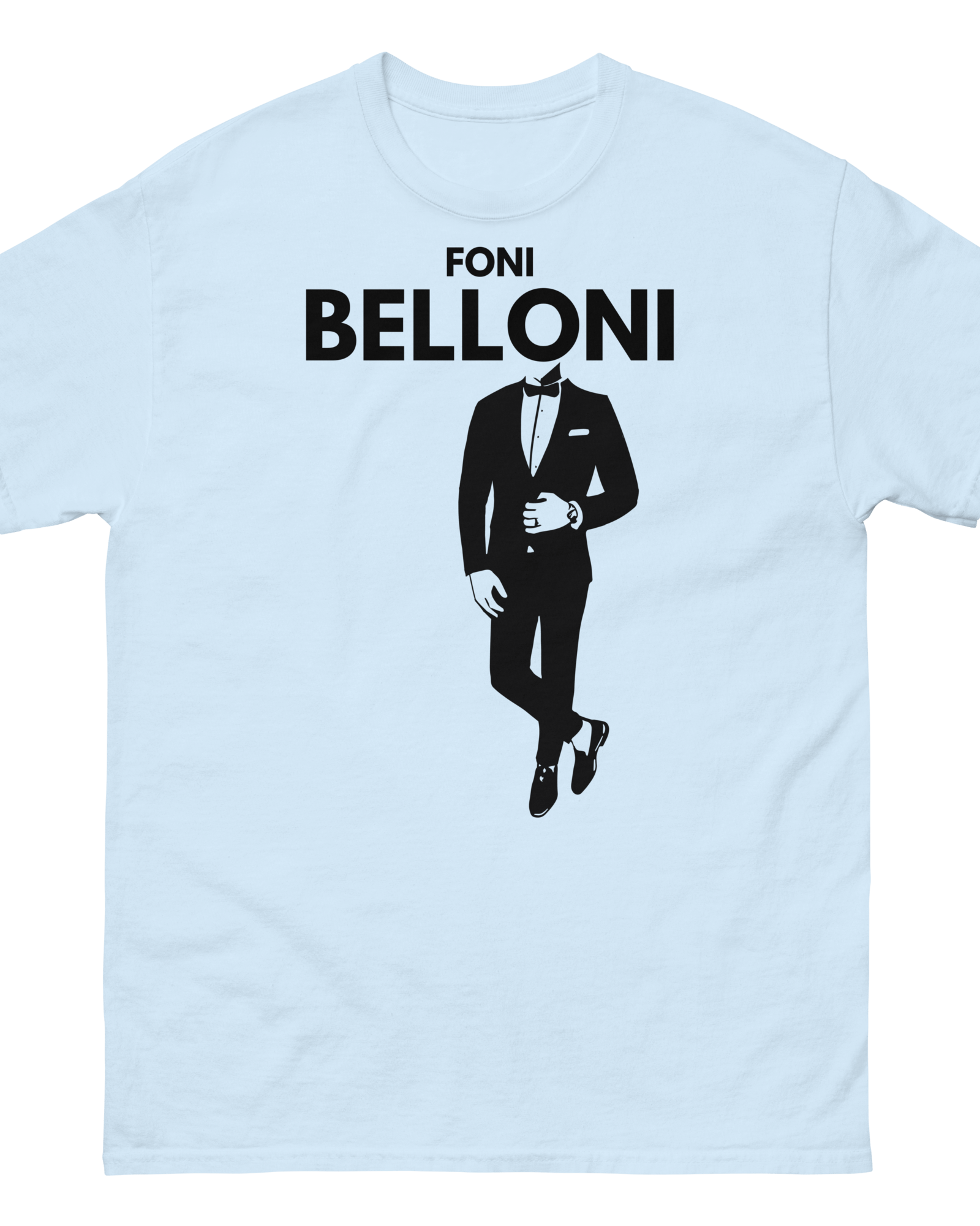 Foni Belloni Men's T-shirt | Heavyweight Cotton Light Blue / S Men's Shirts Jolly & Goode