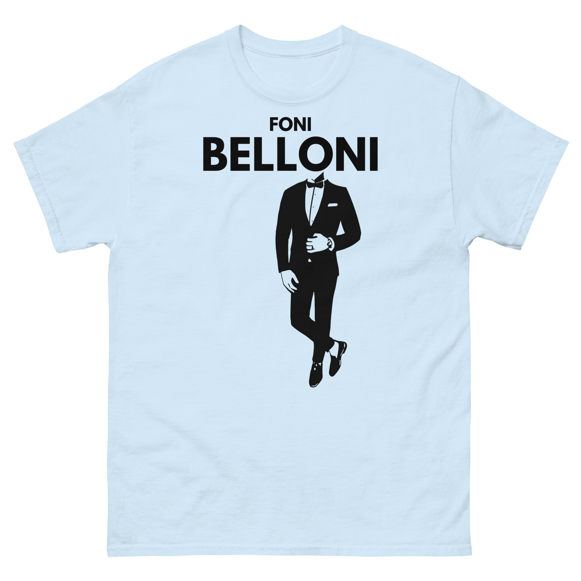 Foni Belloni Men's T-shirt | Heavyweight Cotton Light Blue / S Men's Shirts Jolly & Goode
