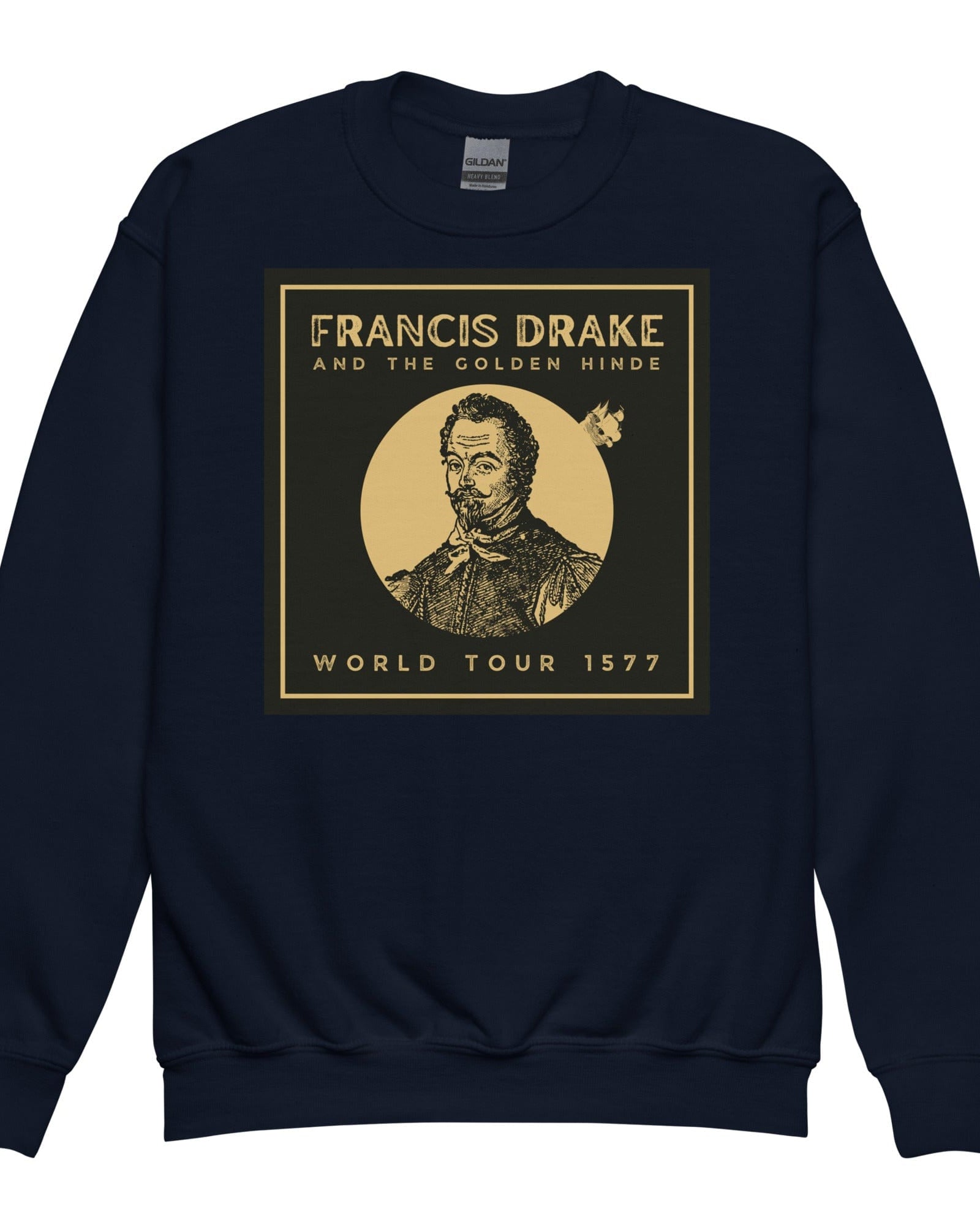 Francis Drake and The Golden Hinde | Youth Sweatshirt Navy / XS youth sweatshirts Jolly & Goode