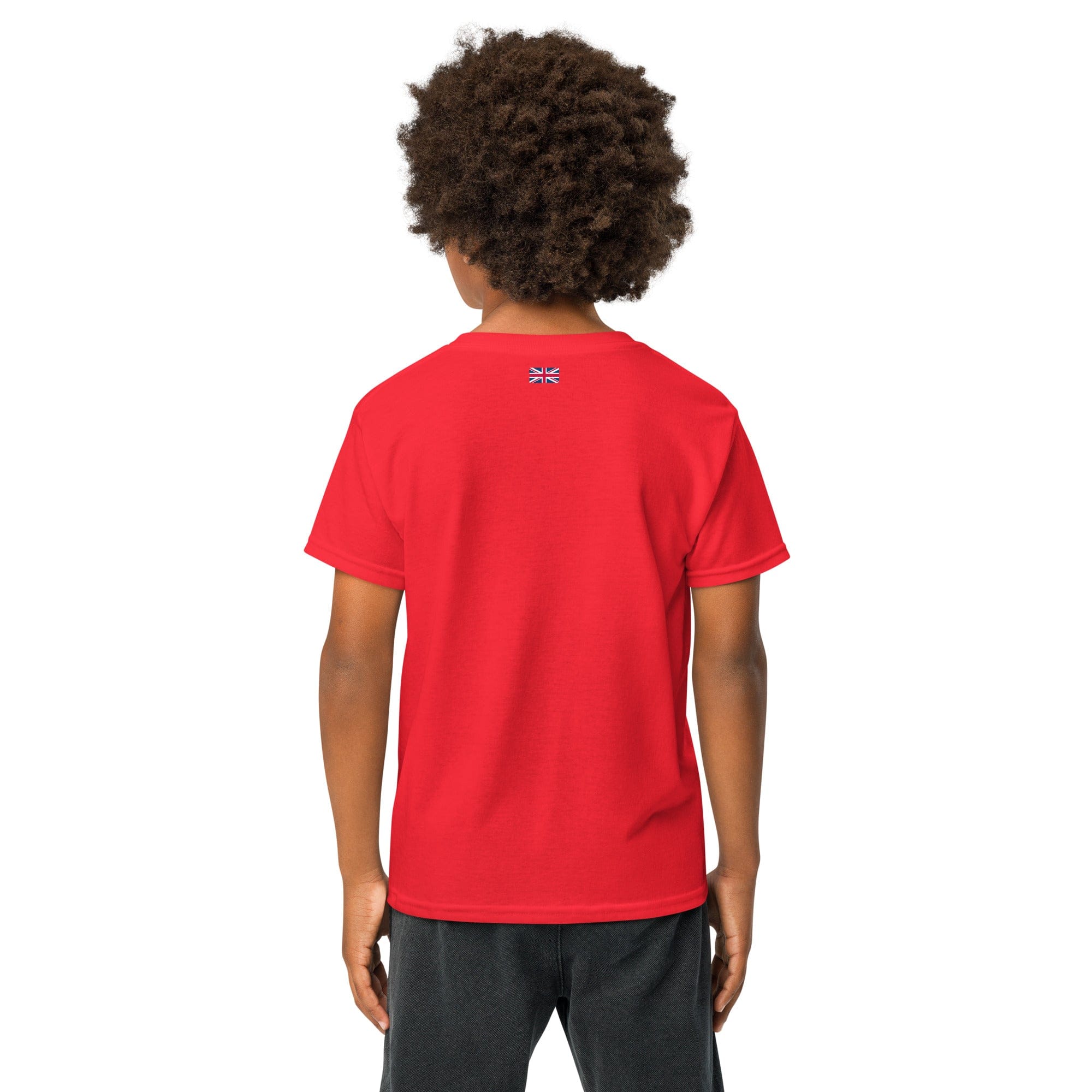 GB Great Britain T-shirt with Small Union Jack on The Back | Athletic Youth Tee.