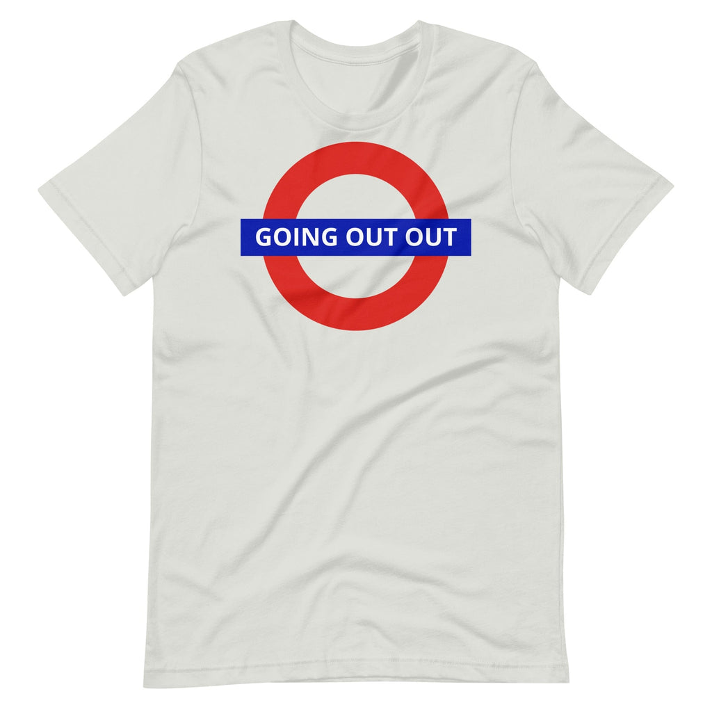 Going Out Out London Underground T-shirt | Unisex Silver / S Shirts & Tops Jolly & Goode