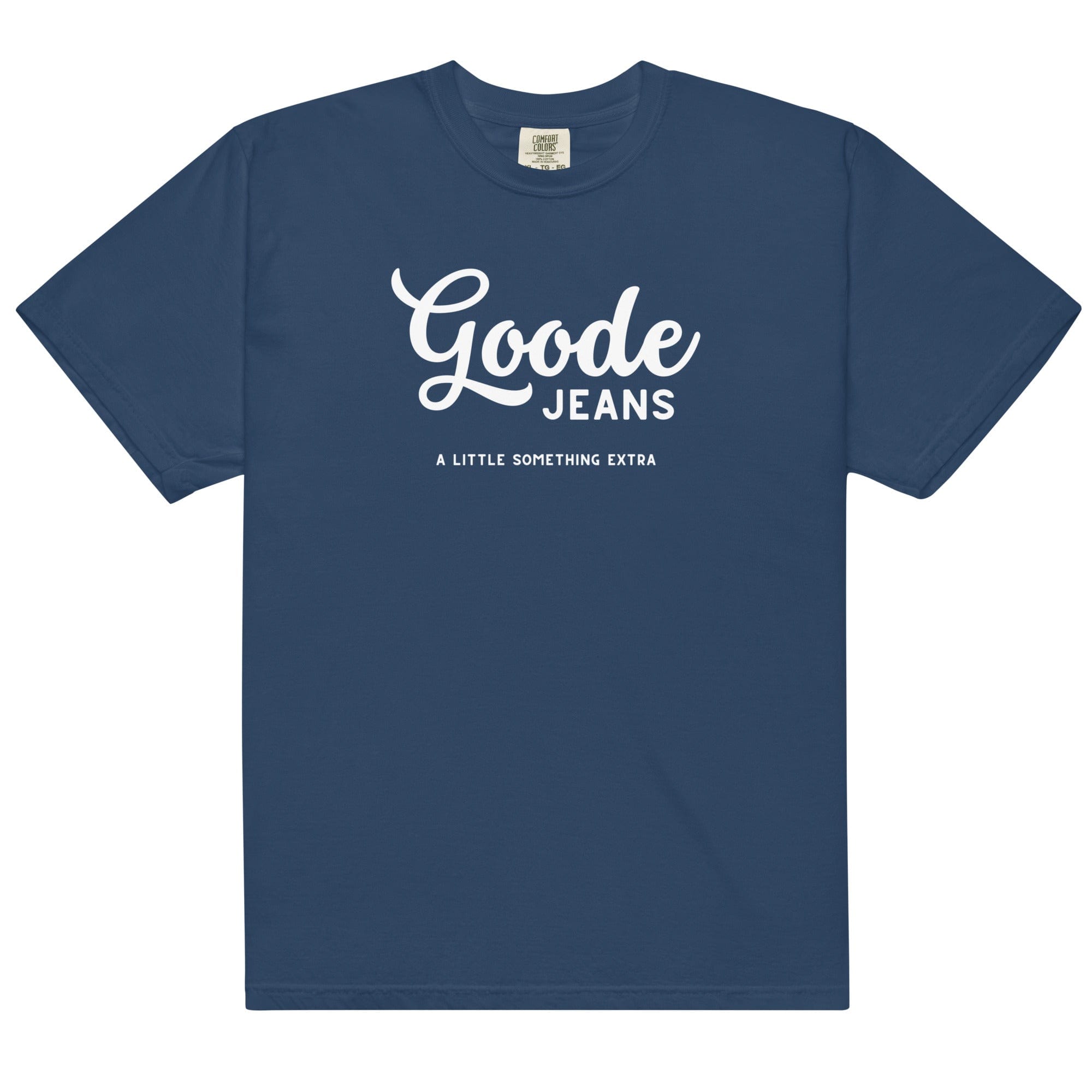 Goode Jeans | A Little Something Extra | Garment-dyed Heavyweight T-shirt | Relaxed Fit | Unisex True Navy / S Shirts & Tops Jolly & Goode