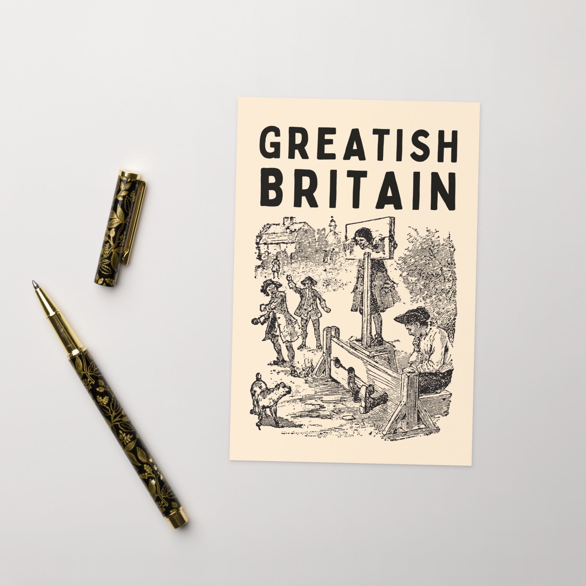 Greatish Britain Pillory Greeting Card 4″×6″ Jolly & Goode