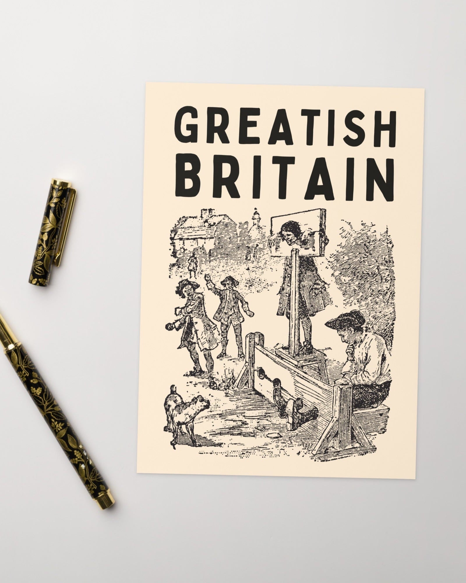 Greatish Britain Pillory Greeting Card 5″×7″ Jolly & Goode