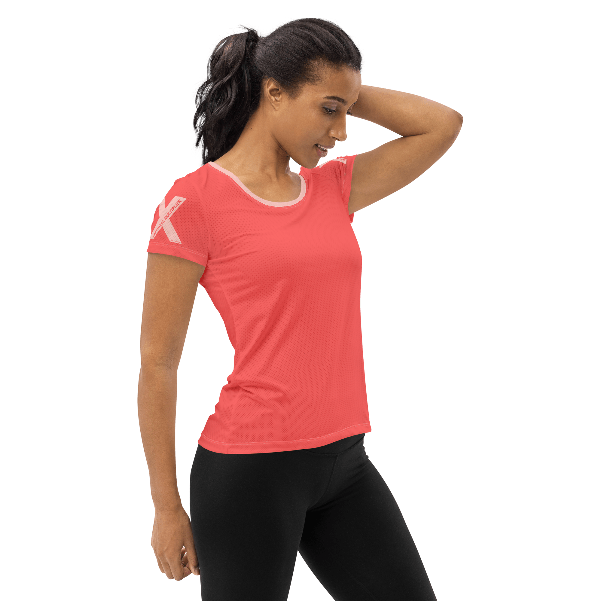 Happiness Multiplier Call to Arms Women's Athletic Shirt