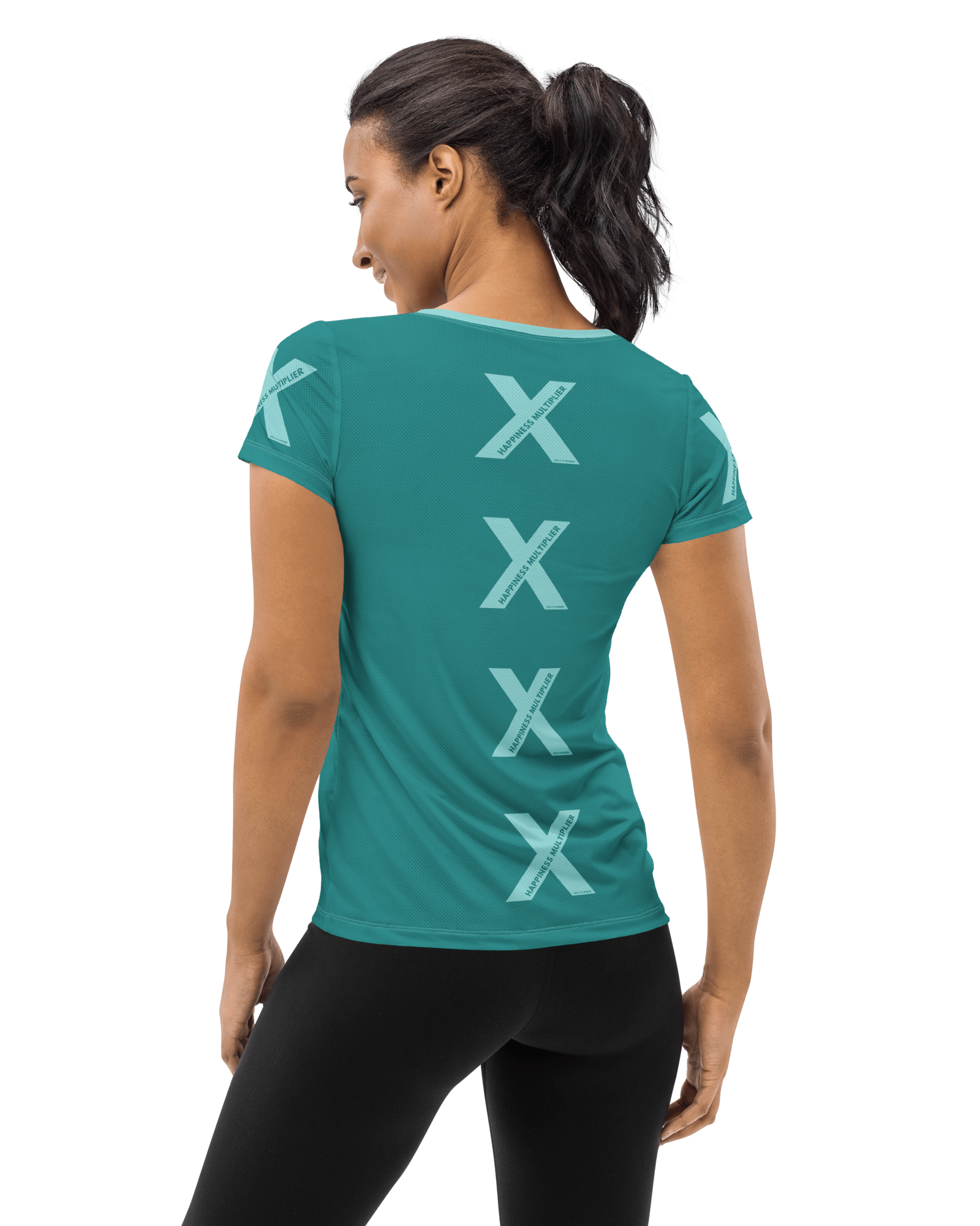 Happiness Multiplier Call to Arms Women's Athletic Shirt in Cool Activewear Jolly & Goode