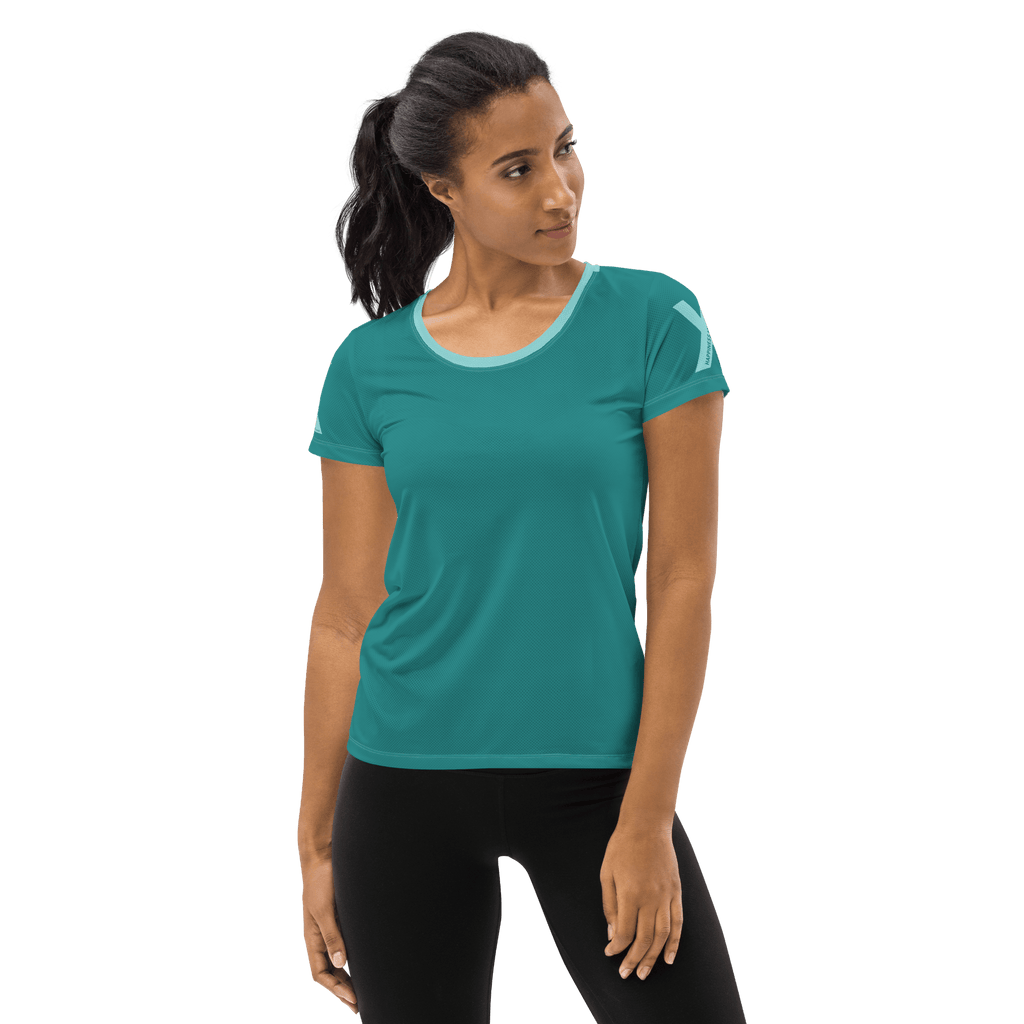 Happiness Multiplier Call to Arms Women's Athletic Shirt in Cool XS Activewear Jolly & Goode