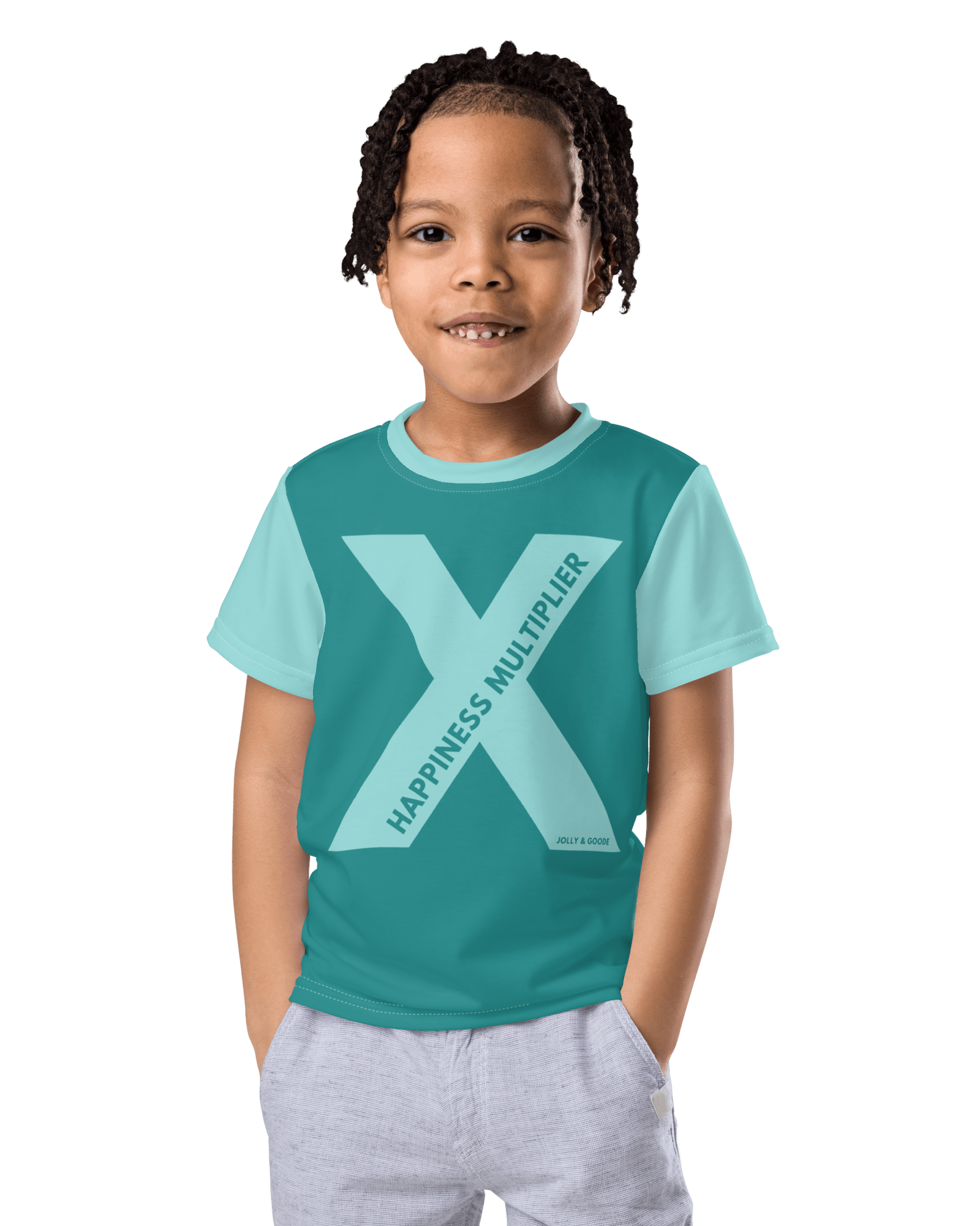Happiness Multiplier Kids Shirt in Cool Jolly & Goode