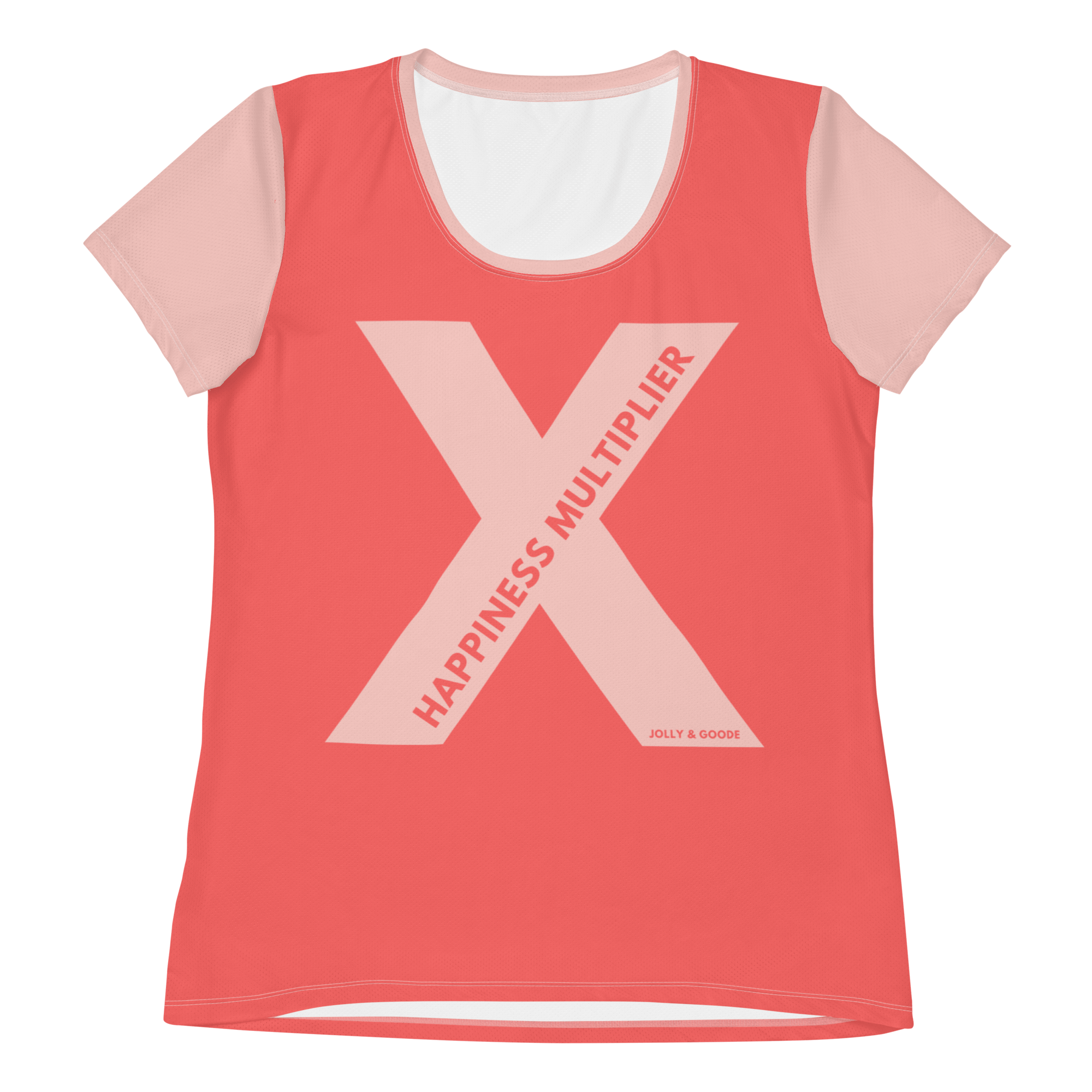 Happiness Multiplier Women's Athletic Shirt Crop Tops Jolly & Goode