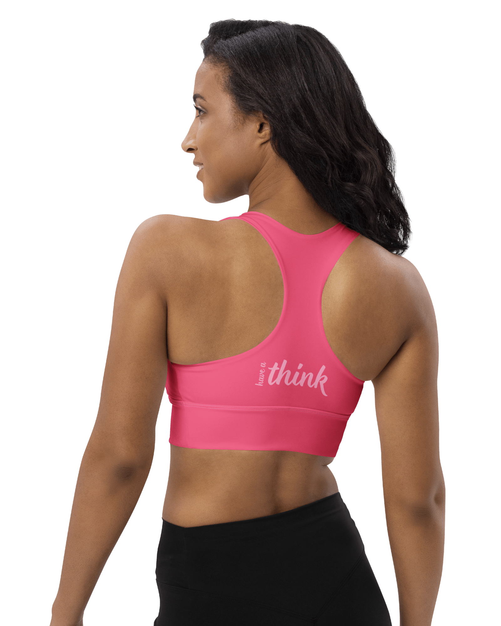 Have a Think Pink Longline Sports Bra sports bras Jolly & Goode
