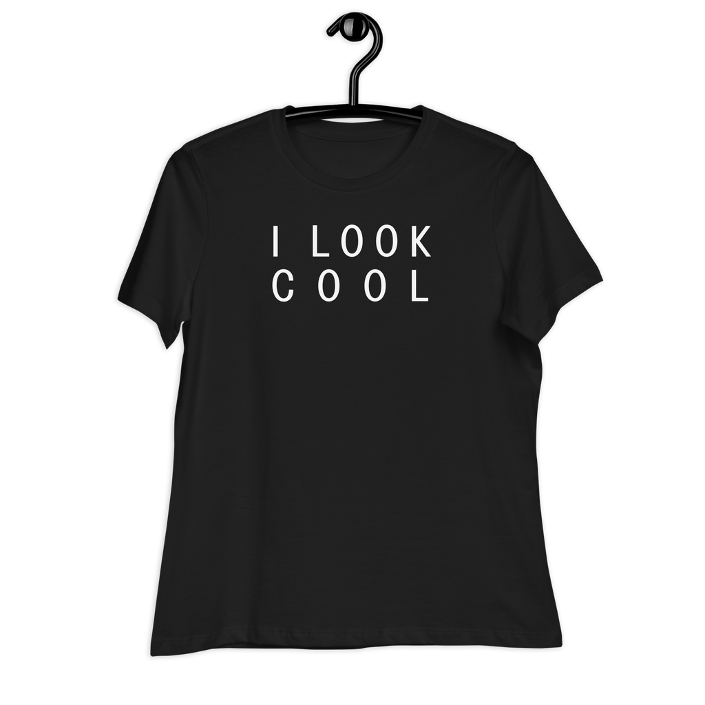 I Look Cool | Women's Relaxed T-Shirt Black / S Shirts & Tops Jolly & Goode