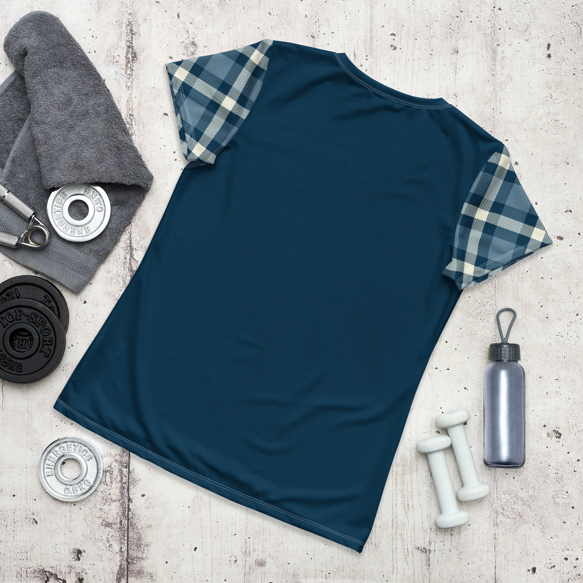 Jolly & Goode Activewear Cheeky Check Women's Workout Shirt Cheeky British Style