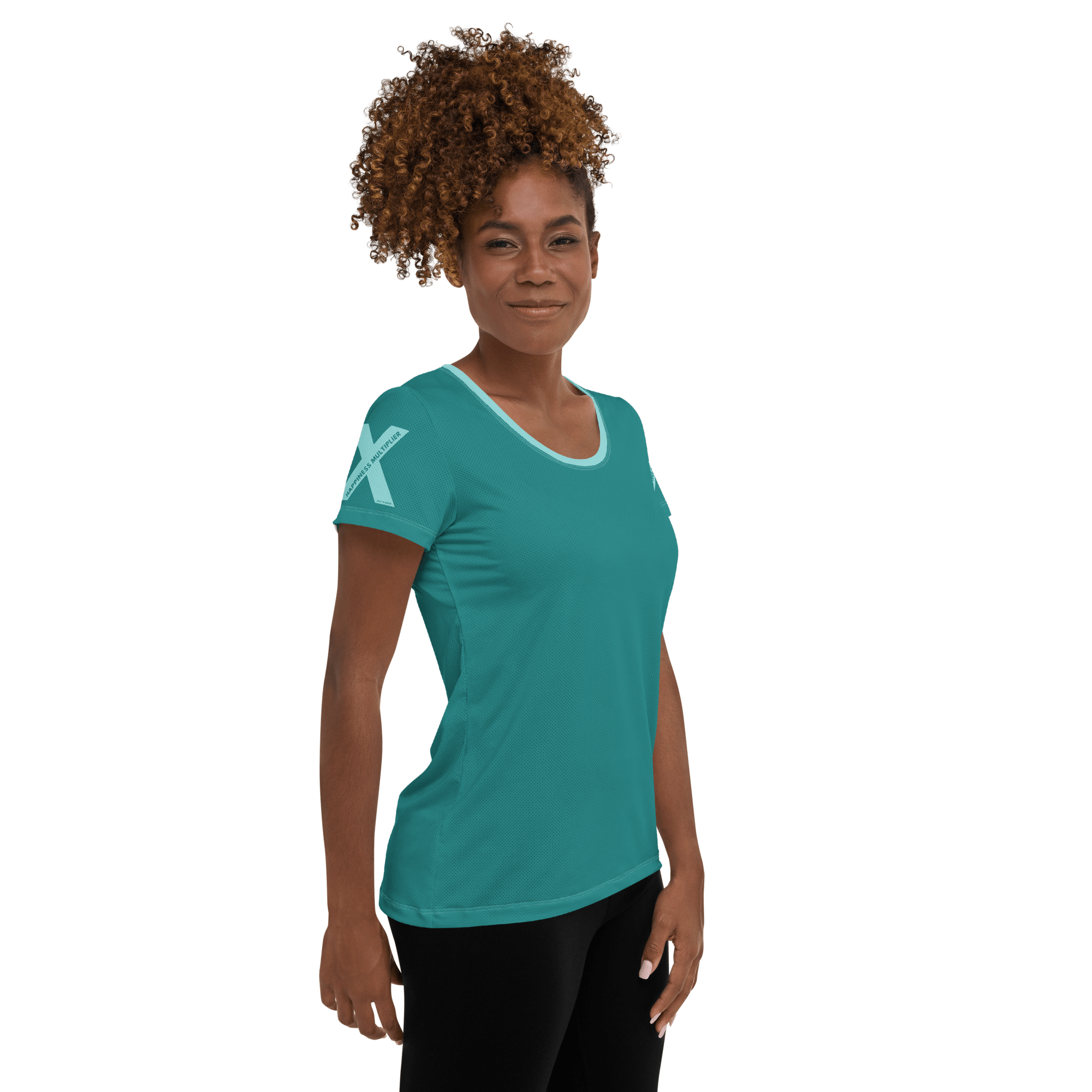 Jolly & Goode Activewear Happiness Multiplier Call to Arms Women's Athletic Shirt Cool Cheeky British Style