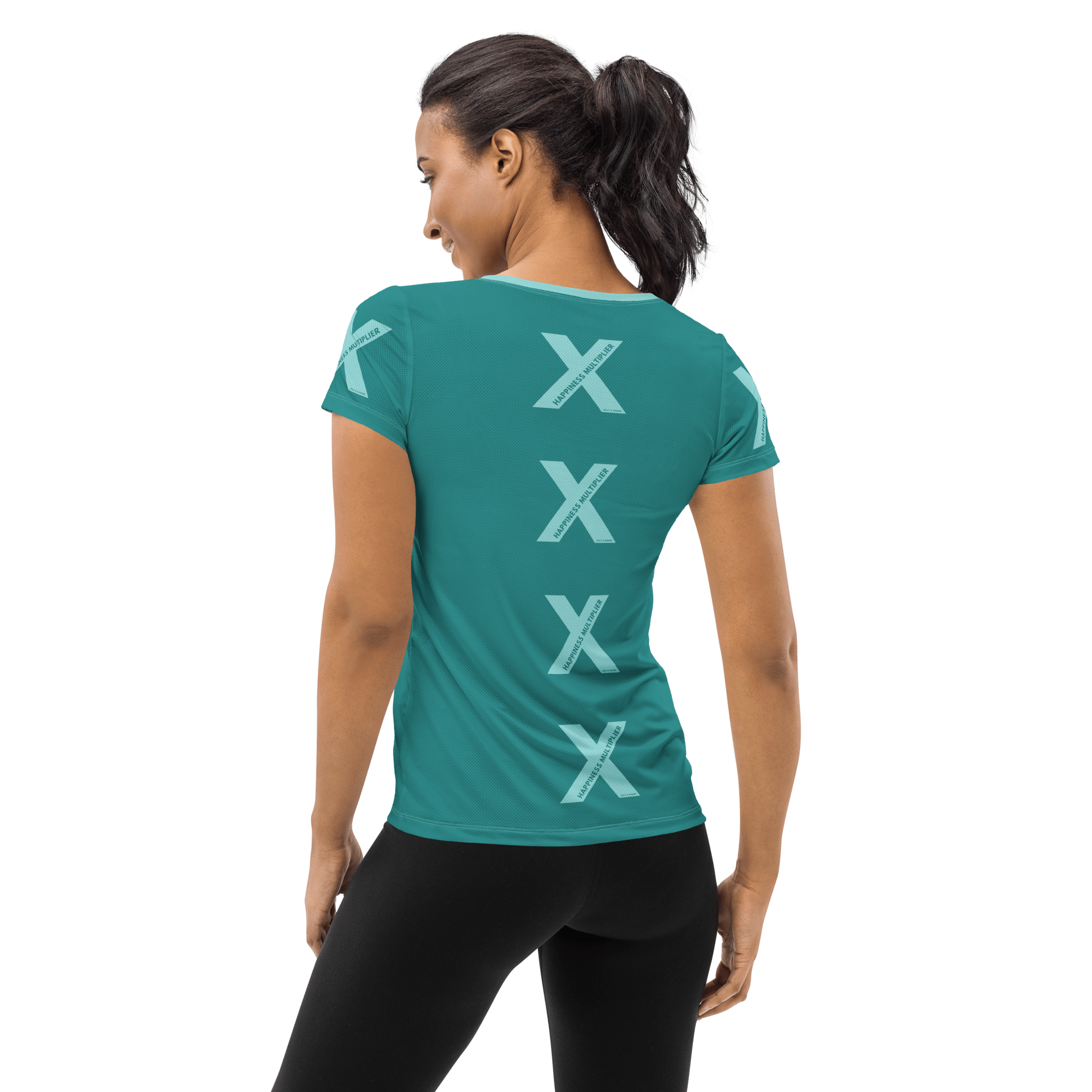 Jolly & Goode Activewear Happiness Multiplier Call to Arms Women's Athletic Shirt Cool Cheeky British Style