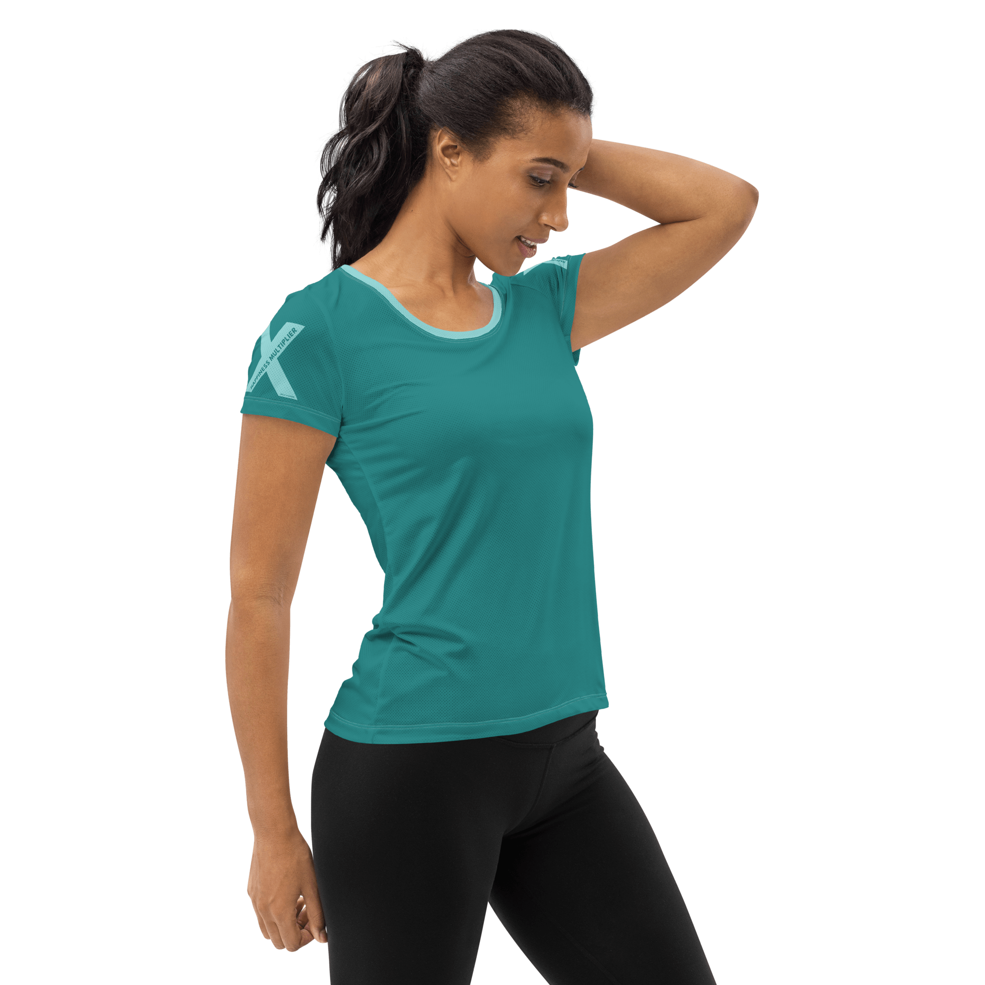 Jolly & Goode Activewear Happiness Multiplier Call to Arms Women's Athletic Shirt Cool Cheeky British Style