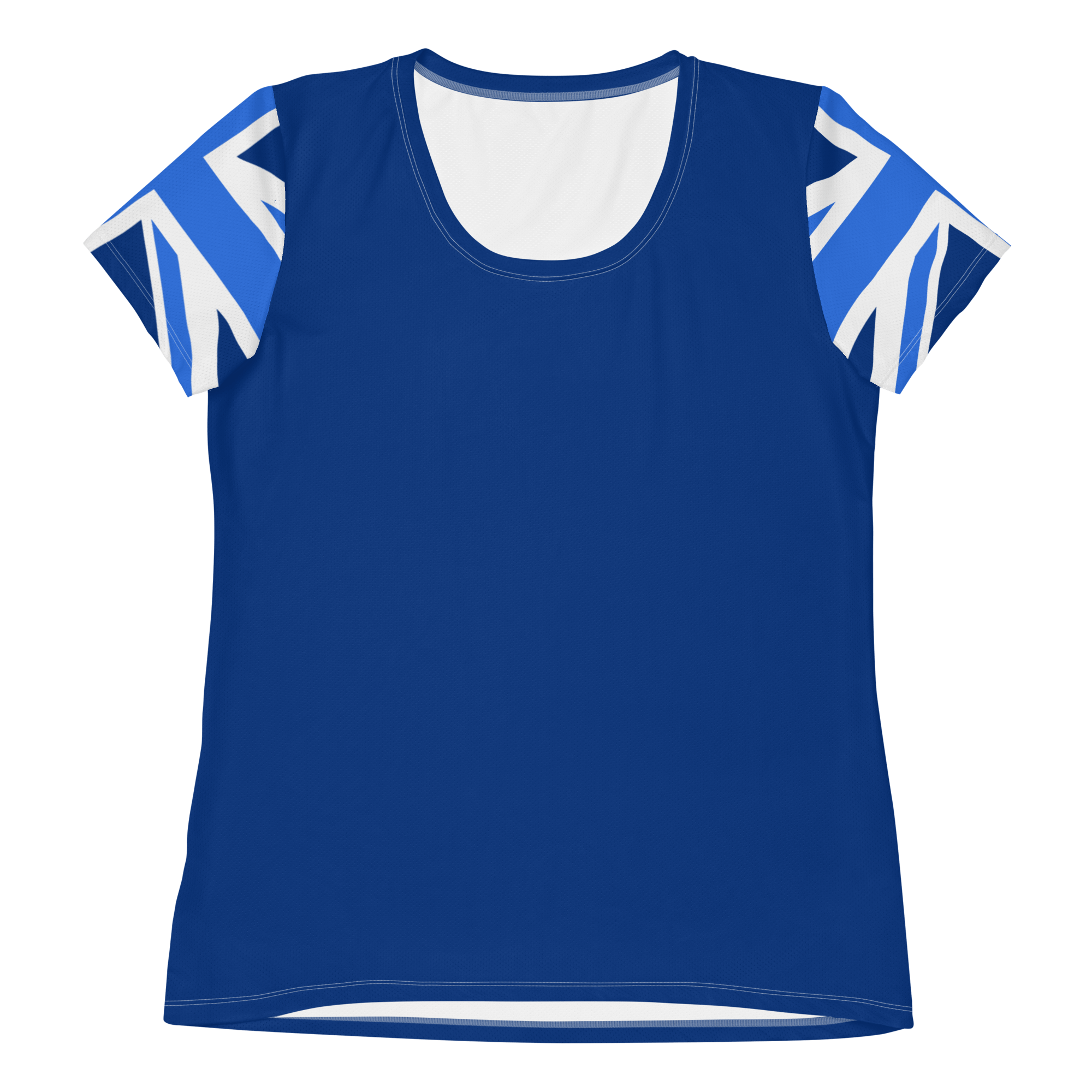 Jolly & Goode Activewear Union Jack Women's Workout Shirt | Blue Cheeky British Style