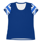Jolly & Goode Activewear Union Jack Women's Workout Shirt | Blue Cheeky British Style