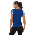 Jolly & Goode Activewear Union Jack Women's Workout Shirt | Blue Cheeky British Style