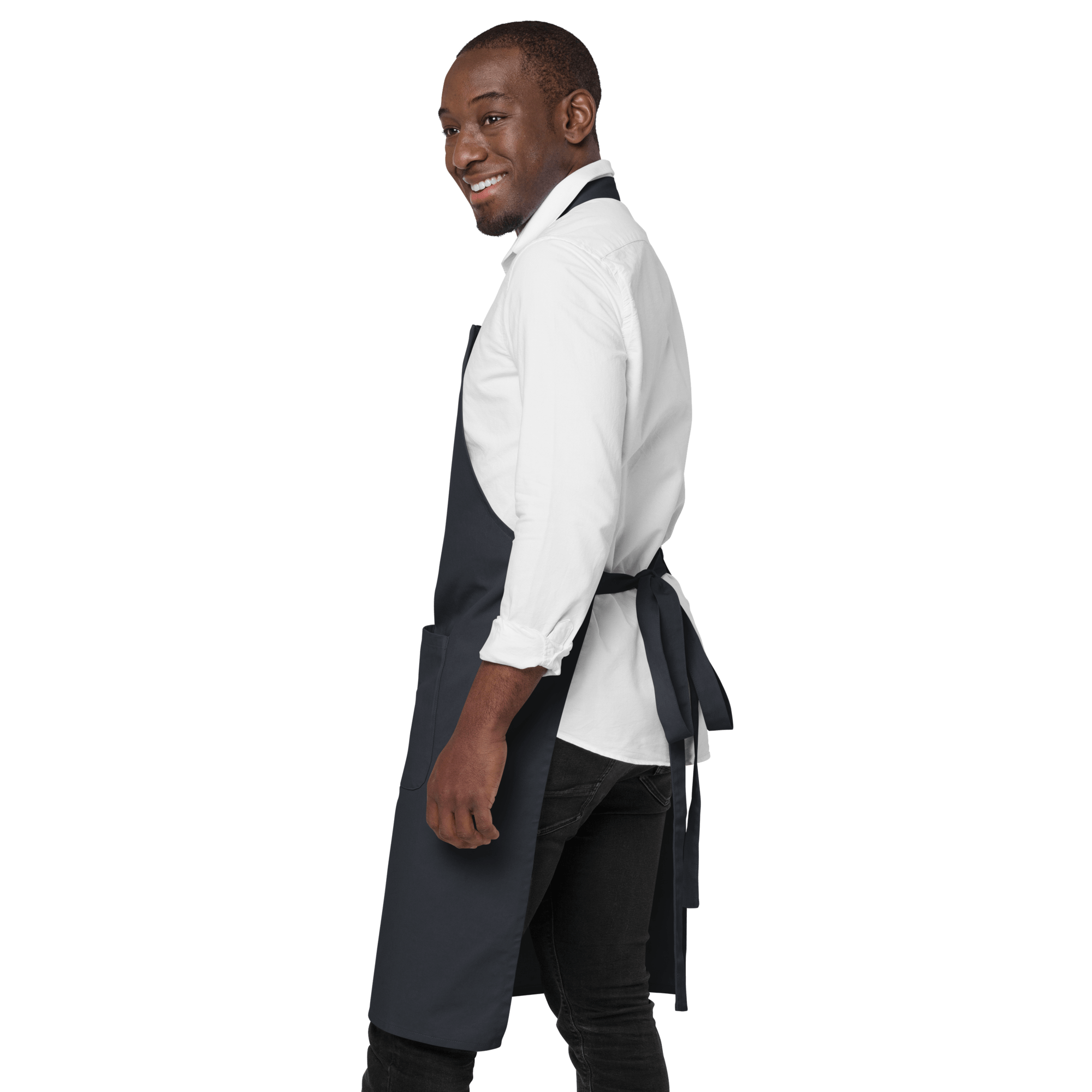 Jolly & Goode Aprons Navy Get Stuffed Organic Cotton Apron Cheeky British Style