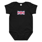 Jolly & Goode Baby One-Pieces Black / 6M Union Jack Baby Bodysuit Onesie | 100% combed cotton jersey Cheeky British Style