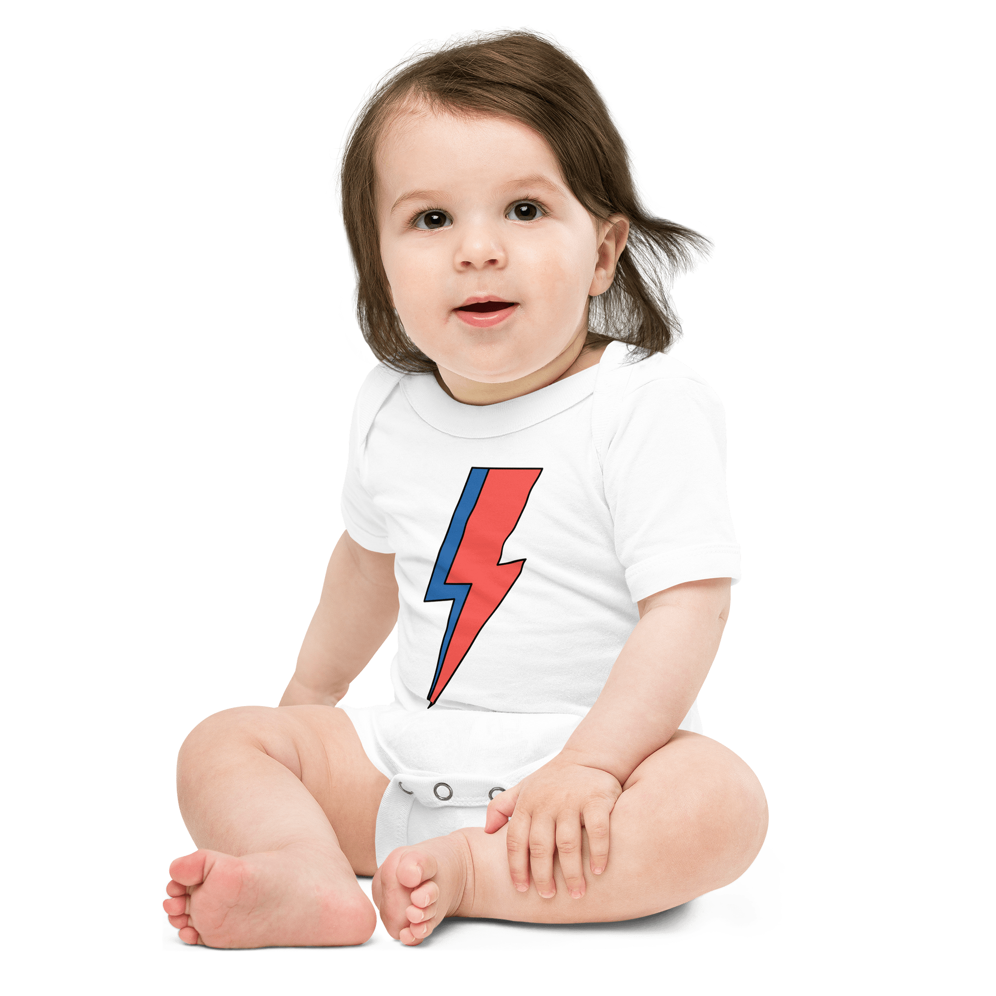 Jolly & Goode Baby One-Pieces Lightning Bolt Baby Onesie Cheeky British Style