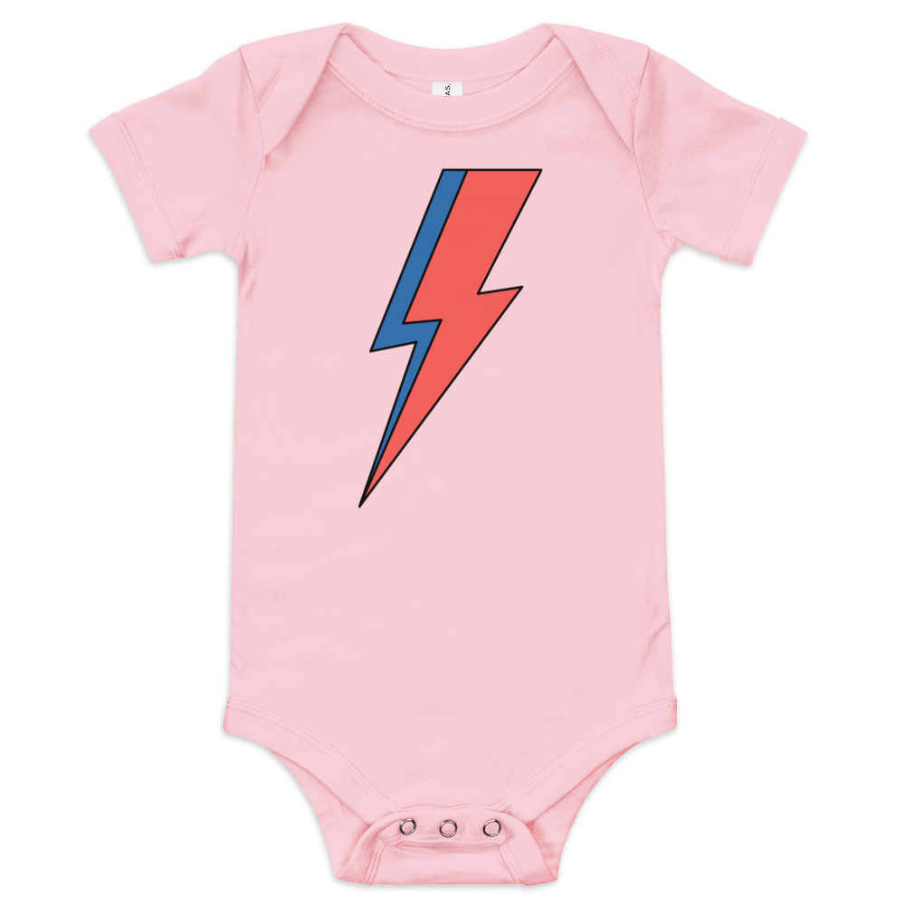 Jolly & Goode Baby One-Pieces Pink / 3-6m Lightning Bolt Baby Onesie Cheeky British Style