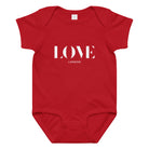 Jolly & Goode Baby One-Pieces Red / 6M Love London Baby Jersey Bodysuit Cheeky British Style