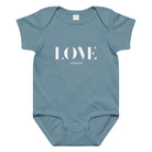 Jolly & Goode Baby One-Pieces Vintage Indigo / 6M Love London Baby Jersey Bodysuit Cheeky British Style