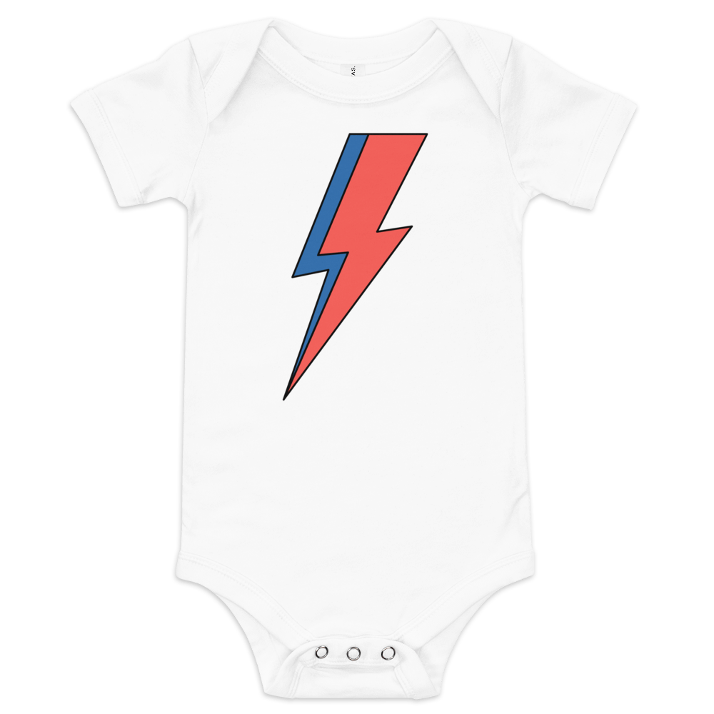 Jolly & Goode Baby One-Pieces White / 3-6m Lightning Bolt Baby Onesie Cheeky British Style
