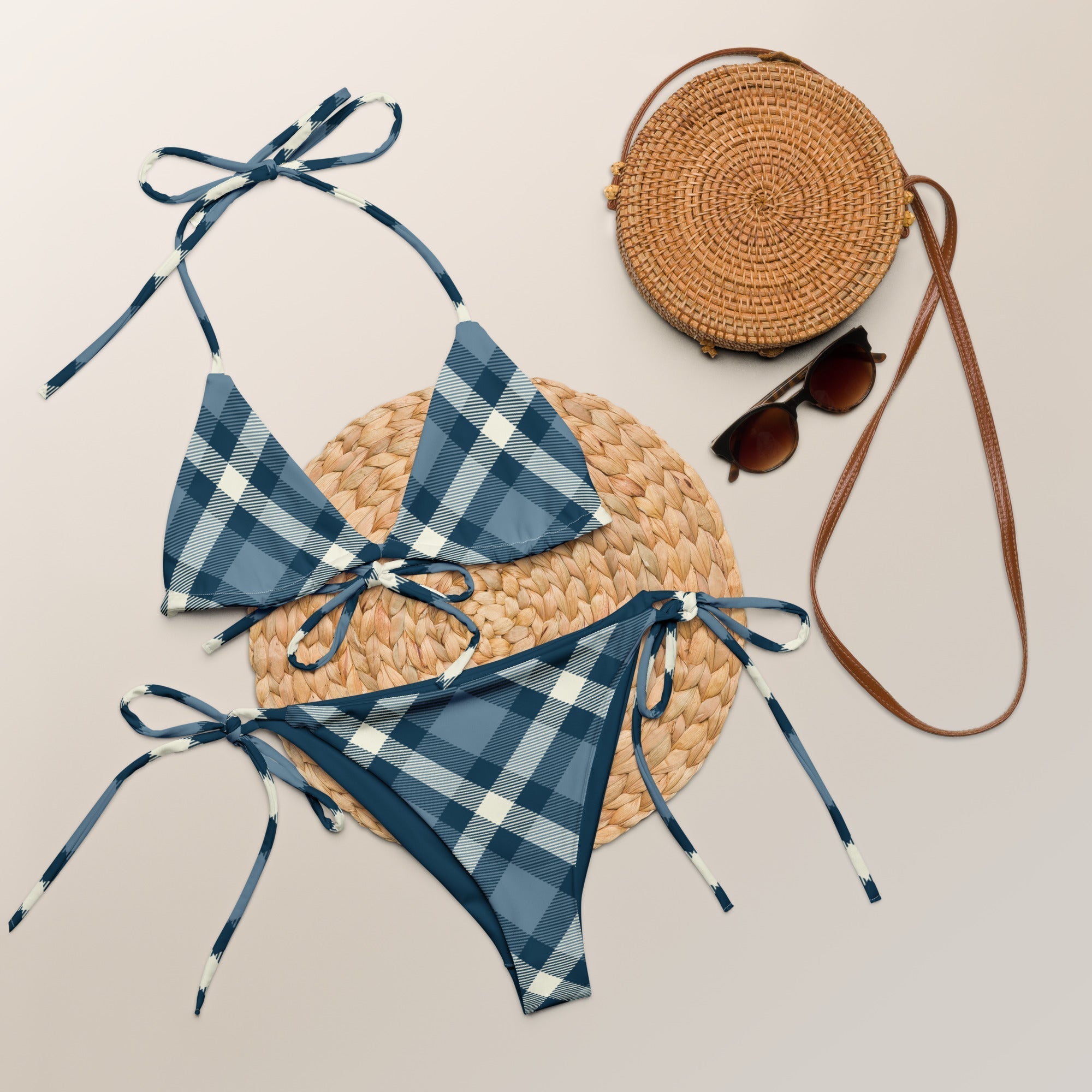 Jolly & Goode Bikini 2XS Cheeky Check String Bikini Set Cheeky British Style