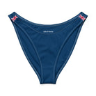 Jolly & Goode Bikini Bottoms Union Jack V-cut Bikini Bottom Separate in Navy Blue Cheeky British Style
