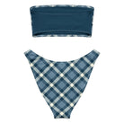 Jolly & Goode Bikini Cheeky Check Bandeau Bikini Set Cheeky British Style